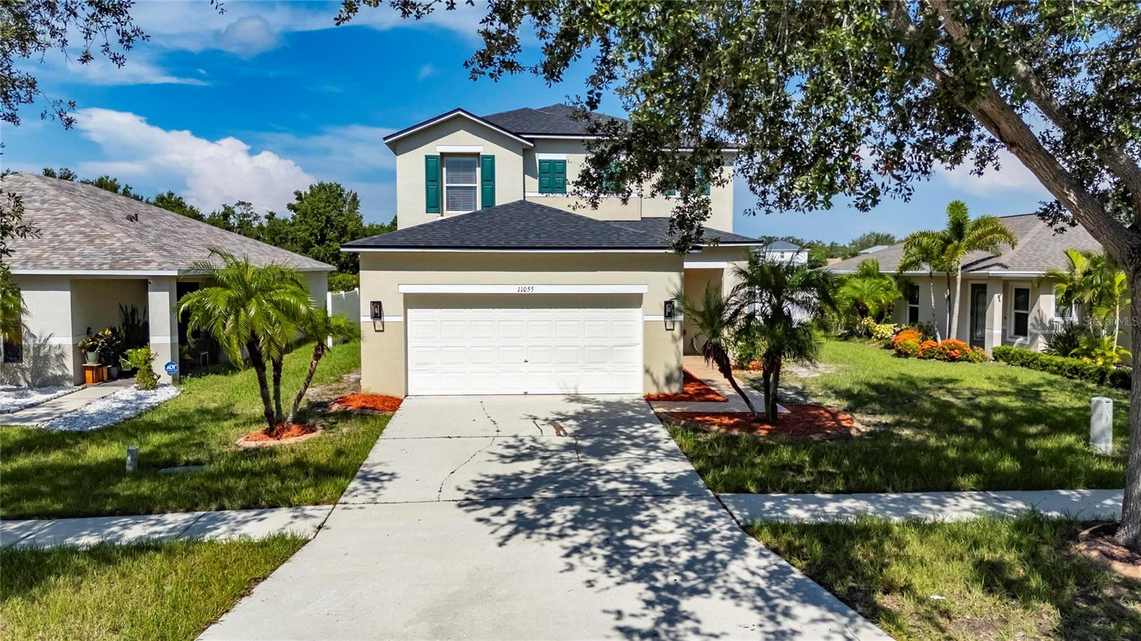 Welcome to 11055 Golden Silence Dr, located in the highly sought-after, family-friendly community of South Fork. This fully remolded stunning two-story, 4-bedroom, 2.5-bathroom home embodies the best of Florida living—perfect for both relaxation and entertaining.
Step inside to an expansive open-concept design where the kitchen, living, and dining areas blend seamlessly, creating the ideal setting for gatherings with family and friends. The kitchen serves as the heart of the home, featuring brand-new stainless steel appliances, a quartz island with built-in microwave, and a state-of-the-art touchscreen refrigerator that syncs with your phone—allowing you to stream music throughout the lower level. The island doubles as a breakfast bar and offers abundant storage with cabinets on both sides, complemented by additional upper and lower cabinetry for maximum functionality and style.
From the kitchen, step outside to the screened-in pool and spa, where you’ll enjoy tranquil views of the lake and surrounding conservation area—an inviting space to unwind or entertain year-round. A convenient storage closet is tucked beneath the staircase on the main floor.
Upstairs, the spacious primary suite overlooks the pool, lake, and lush greenery. Its spa-inspired bathroom showcases floor-to-ceiling marble tile, gold faucets and fixtures, and a luxurious wet room featuring a walk-in shower, freestanding tub, and rain showerhead. Three additional generously sized bedrooms share a stylish hall bathroom with a tub-shower combo and rain showerhead.
South Fork residents enjoy community amenities including a playground, swimming pool, tennis court, and fitness center. The home’s prime location is close to top-rated schools, a hospital, restaurants, shopping, and major destinations such as Tampa and St. Petersburg.
Make your showing appointment today! Welcome Home!