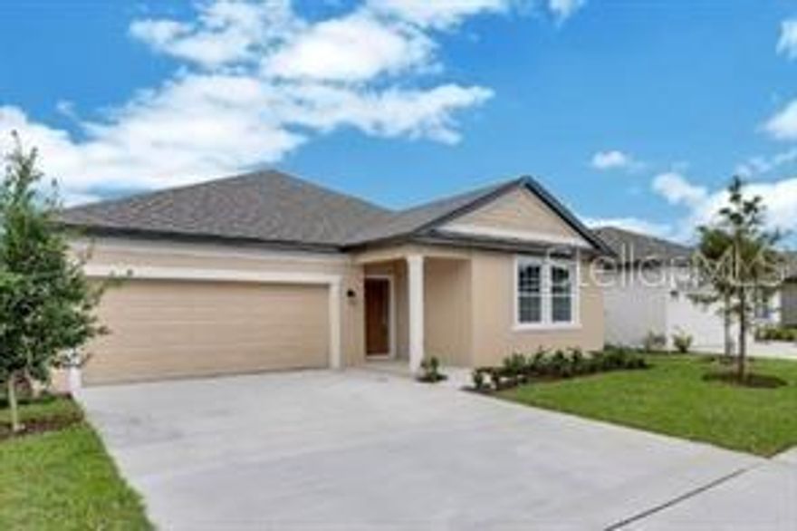 NEW PRICE!! 4-bedroom 3-bath Deland home in LINCOLN OAKS community (built in 2022) boasts  lots of natural lighting, open floorplan, and a lanai with a lake view! The kitchen features 42 inch cabinets, stainless steel  appliances, Quartz kitchen counter-tops, and a large island! Tile in common areas, and  carpet in the bedrooms. This home utilizes energy efficient double pane Low-E vinyl windows, and LED lighting throughout, and the community features a community pool and cabana! Available 12-15-23  $500 RENT DISCOUNT OFF OF SECOND FULL MONTH'S RENT WITH A MOVE IN BEFORE 1-1-24