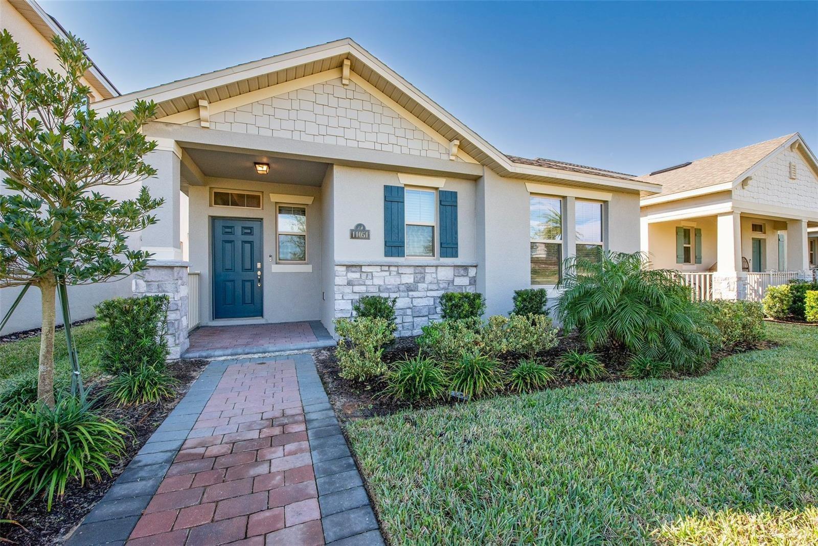 Beautiful FULLY FURNISHED 3-bedroom, 2-bath home in the desirable Waterleigh community of Winter Garden! This move-in ready property features a modern open-concept layout with a spacious family room and a stylish kitchen equipped with stainless steel appliances, walk-in pantry, and a large island—perfect for entertaining. Brick pavers enhance the front driveway, porch, and covered lanai. Enjoy resort-style living with access to 2 clubhouses, pools, fitness centers, a putting green, tennis courts, walking trails, dog parks, and more. Located near Disney in the sought-after Horizons West area.