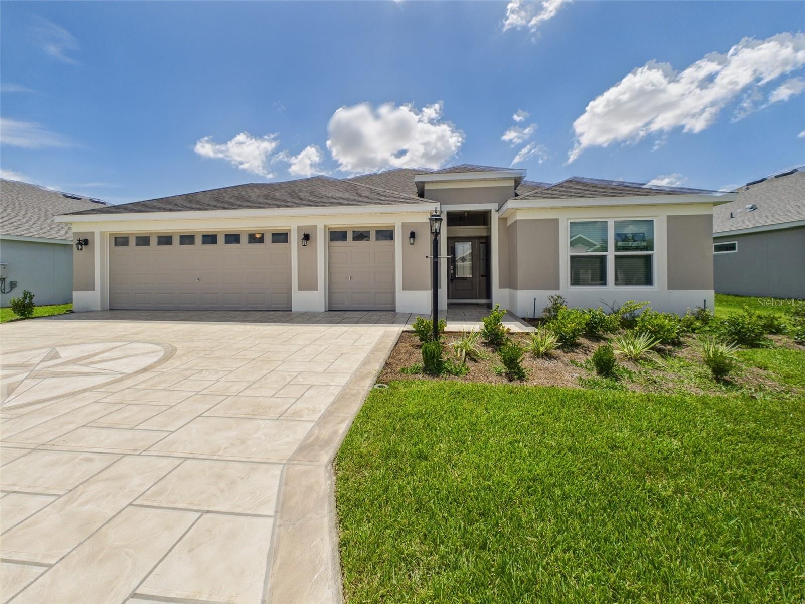 Watch Virtual Tour Here: https://tour.giraffe360.com/1bcbda7735404fc3a1fc699aec8908bc/ Located in the newest portion of The Villages, Water’s Edge, this brand-new, fully furnished 3 bedroom, 2 bathroom home offers luxury living with every modern convenience. Featuring a 2-car garage plus a dedicated golf cart garage, this home is built for both functionality and lifestyle. Inside, enjoy luxury vinyl plank flooring, quartz countertops, and sleek, modern finishes throughout, all tied together with a calming, neutral color palette. The open-concept layout leads to a screened lanai overlooking a private backyard with no homes behind. Available for long-term lease, this is your chance to enjoy upscale living in one of The Villages’ most sought-after new communities.
