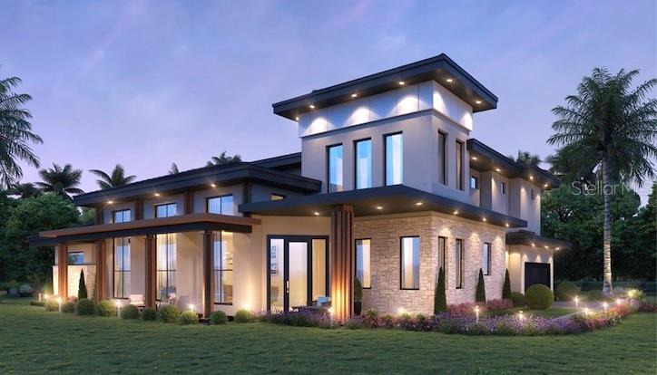 Pre-Construction. To be built. Experience the perfect fusion of indoor-outdoor living, clean lines, and minimalist design in the heart of Winter Park. This California Modern home boasts 3,997 s/f, 4 bedrooms, 4.5 bathrooms, 2 car garage, pool and Summer kitchen. Exceptional interior features will include walls of windows, Wolf and SubZero appliances, solid surface tops, and hard surface flooring throughout. A generous allowance has been provided for your outdoor, courtyard style, entertaining space complete with a Summer kitchen and pool. This home will be situated on a wide, corner lot allowing the grandeur of this stunning elevation to be the focal point of the home. Call today to schedule an appointment.
