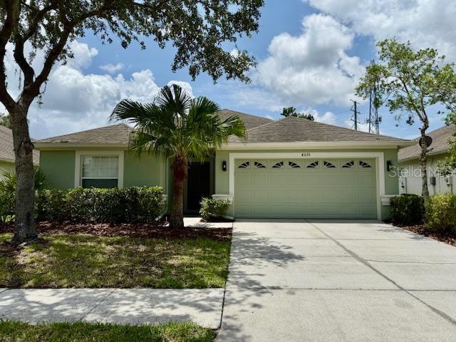 Beautiful 4 bedroom 3 bathroom home at 1836 square feet in the gated Parkmonte section of Meadow Pointe. Recently renovated with fresh interior painting & luxury vinyl plank flooring. Huge living room/dining room combination with vaulted ceilings. Full eat-in kitchen with a brakfast bar, stainless steel appliances, wood cabinets, lots of counter top space, tile floors & a closet pantry. Garden tub, double sinks & glass shower stall in Master Bathroom. Large Master Bedroom with a big walk in closet. 3-way split bedroom plan with nicely sized bedrooms & plenty of closet space. Vaulted ceilings & plant shelves throughout. 2 car garage, back screened lanai overlooks a scenic conservation lot & an inside utility room with washer and dryer hook ups. Community pool, fitness center, park, clubhouse, tennis courts, basketball courts, playground & more. Conveniently located near I-75, I-275, US Hwy 301, top-rated schools, restaurants, AMC Highwoods 20 Movie Theatre, B & B Theater, The Shops at Wiregrass, Tampa Premium Outlets, The Krates At The Grove, Publix, University of South Florida, Moffitt Cancer Center, James A Haley Veterans Hospital, Wesley Chapel Baycare Hospital, Advent Hospital, Busch Gardens & Adventure Island. It's a short commute to Tampa International Airport, Downtown Tampa, Tampa General Hospital, St Joseph's Hospital, Ybor City, Armature Works, Brandon, Riverview, Clearwater & St Petersburg. This is a must-see!