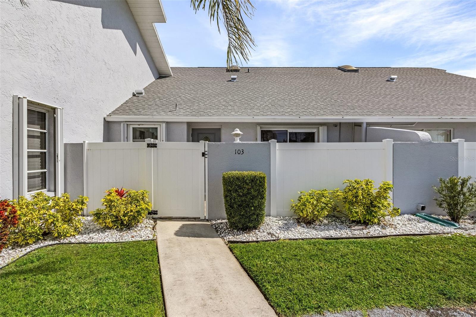Wake up to peaceful sunrise views over Lake Kennedy in this beautifully updated two-story condo located in the heart of SW Cape Coral. Tucked into a quiet, non-flood zone neighborhood and just minutes from Sun Splash Family Waterpark and local conveniences, this 2-bedroom, 2-bath home offers the perfect blend of comfort, style, and waterfront living. The main entry opens to a private, fenced courtyard, leading into a freshly painted interior with tile as well as low VOC/Greenguard-certified flooring and a fully renovated kitchen featuring modern finishes and quality appliances. The first floor includes a guest bedroom, full bath, kitchen, dining area, and a spacious great room that opens to a screened lanai overlooking the lake—perfect for morning coffee or evening relaxation. Upstairs, a large loft-style primary bedroom with a full bathroom and private balcony offers versatile space and gorgeous lake views. Recent upgrades include metal accordian hurricane shutters, a high-efficiency A/C system with a new motor and UV light for optimal air quality, and a reliable water heater that ensures consistent performance. Additional enhancements include upgraded electrical outlets and a dedicated fiber internet line for lightning-fast connectivity. Just steps from a large community pool and nestled in a well-maintained neighborhood, this condo is ideal as a year-round home, seasonal retreat, or investment opportunity. Enjoy the best of Cape Coral living with comfort, efficiency, and unbeatable views.