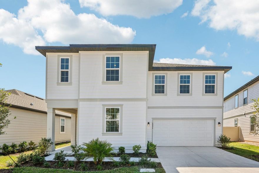 The Moseley II is a beautiful open concept two-story floor plan with 4 bedrooms, 3 baths, and 2 car garage. Wood look luxury vinyl plank flooring in the living areas, 42" kitchen cabinets, quartz counter tops, and tiled back splash in the kitchen, with stainless steel range, microwave, and dishwasher. This home features the Sapphire Collection.