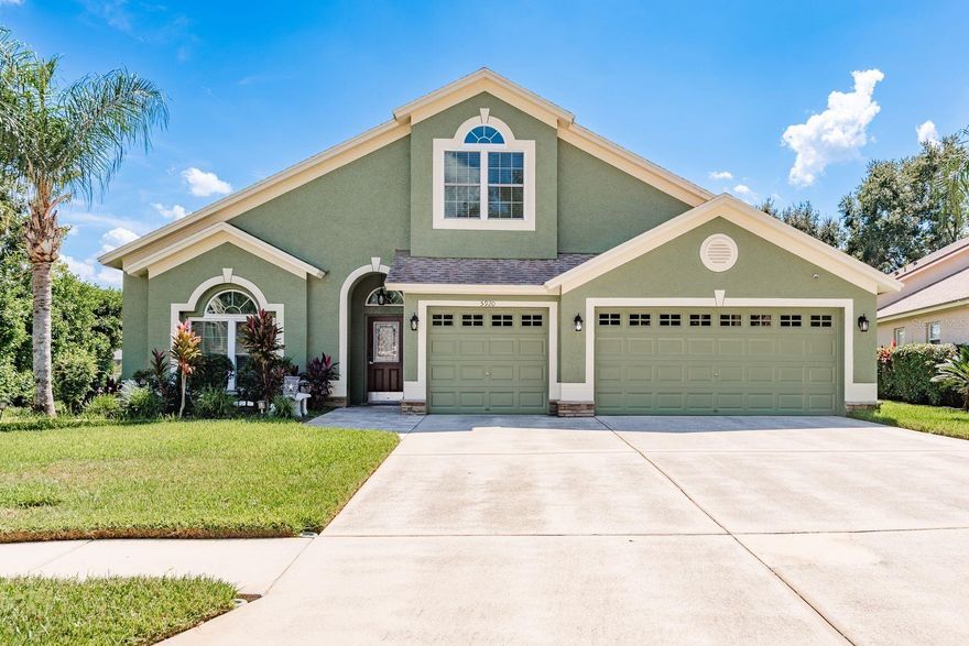 Experience the ultimate blend of style, efficiency, and comfort in this beautifully upgraded 4-bedroom, 3-bath, 3-car garage home tucked away on a quiet cul-de-sac with peaceful lake views. Situated on a large 14,000 sqft (.34 acre) lot with a spacious backyard, this residence has been thoughtfully enhanced with a new roof and AC (2021), high-efficiency windows, and an expansive solar panel system with Tesla Powerwall and charger, delivering convenience and impressively low monthly energy costs. Everyday living is elevated with a home water filtration system with reverse osmosis, a Kinetico water treatment system, and an energy-efficient AeroTherm® water heater that keeps performance high while keeping bills low. The HVAC system is enhanced with a Reme Halo air purifier and UV lights, delivering cleaner air and a healthier living environment throughout the home. Step inside to enjoy over 2,600 sqft of living space, where a large kitchen with a walk-in pantry flows into the open living room, and expansive sliders fill the space with natural light and connect you to the backyard and screened in patio. Throughout the home, you’ll find durable tile and luxury vinyl plank flooring and a whole-home surround-sound speaker system for an immersive experience in every room. A spacious second-floor bonus room with a closet offers the flexibility of a home office, media lounge, or even a 5th bedroom, while the garage adds practicality with built-in storage shelving. Outdoors, the extended screened travertine patio with covered space, cooling fans, and a private swim spa creates an inviting retreat overlooking the lake, while an irrigation system with extensive sprinkler coverage keeps the landscaping lush year-round. Beyond your doorstep, the Lake Bernadette community offers low HOA and CDD fees with access to two pools (one heated year-round), hot tub, tennis courts, fitness center, clubhouse, and more—plus the option to join the 18-hole golf course with flexible membership plans. All just minutes from shopping, dining, and Tampa access, this home is more than a place to live—it’s a lifestyle you’ll love.