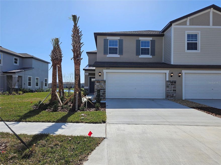 SPRING SPECIAL Half off one months rent and application fees refunded (if approved) if lease signed by June 1! This beautifully maintained end-unit townhome located in the highly sought-after Mirada community! Freshly painted with a modern neutral color palette throughout, this home offers a bright and inviting atmosphere from the moment you walk in. The downstairs living area features low-maintenance tile flooring and an open-concept floor plan that is perfect for entertaining or everyday living. The spacious primary suite includes a private en-suite bathroom complete with double vanities, a relaxing garden tub, separate shower, and a large walk-in closet. Secondary bedrooms are generously sized and conveniently located near the homes second full bathroom. An additional half bathroom is located on the first floor. Enjoy close proximity to new shopping, dining, and everyday conveniences while also taking advantage of the incredible resort-style amenities that Mirada has to offer, including the famous lagoon, swimming, kayaking, paddle boarding, scenic nature trails, and so much more! Spectrum ULTRAFI cable and internet service with WiFi router are also included for added convenience. Equal Housing Opportunity. Renters Insurance Required. Lagoon access fees not included.