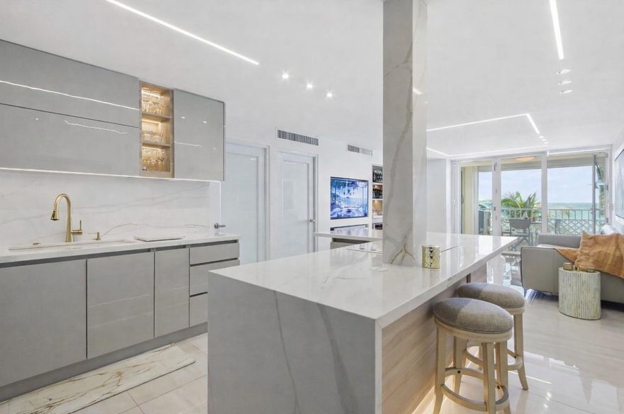 Experience beachfront living in this beautifully renovated residence at Las Gaviotas Condominium in Isla Verde. Designed for effortless enjoyment, this turnkey two-bedroom, two-bathroom apartment offers a seamless blend of comfort, design, and the rhythm of the ocean.

Natural light fills the open living space, where stone countertops, clean architectural lines, and elegant finishes create a calm and relaxing atmosphere. The living area flows naturally toward a generous ocean-facing balcony, an ideal setting for morning coffee, evening gatherings, and uninterrupted views of the Atlantic. *No short term rental allowed*. 

The primary bedroom is positioned toward the ocean, where the sound of the waves becomes part of everyday life. Thoughtful layout and refined details provide both privacy and comfort throughout the residence.

Two dedicated parking spaces add convenience, complementing the ease of living that defines this beachfront home.

Located directly along the shoreline in Isla Verde, Gaviota places you moments from restaurants, cafés, and vibrant coastal living, while offering the serenity of life by the sea.

A residence where design, light, and the ocean come together in perfect balance.
HOA: $390. Insurance: $2062 Crim: $542 each semester