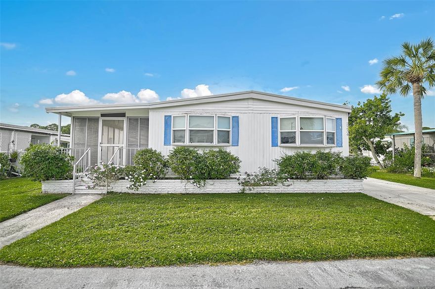 Come enjoy the best of Florida living in Venetian Estates, a well-located Sarasota community just minutes from shopping, dining, and the world-famous Siesta Key beaches. This charming 2-bedroom, 2-bath home offers approximately 960 square feet of comfortable living space. Originally built in 1974 with an effective year of 1994, the home blends classic Florida character with thoughtful updates, including a newer hot water heater installed after April 2022. Enjoy a bright, inviting living area, a functional kitchen, and a screened patio overlooking the yard—perfect for relaxing or entertaining. Conveniently close to I-75, Legacy Trail, and all that Sarasota has to offer, this home is ideal for year-round or seasonal living.