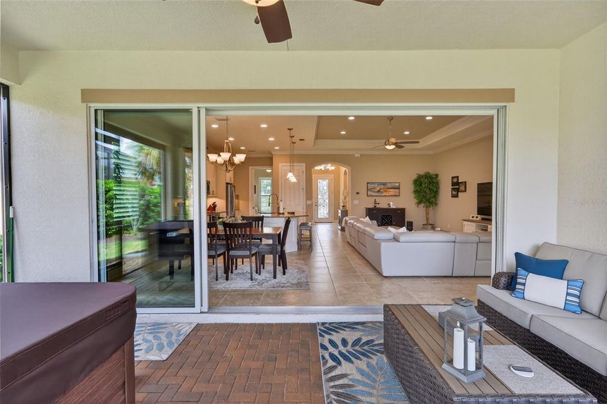 With a new $30,000 price improvement, this home is ready to sell! Enjoy the benefits of buying a home with all of the upgrades and none of the hassle. Here at the Venetian Golf and River Club, residents feel special. This community is purpose-built to deliver a “country-club meets resort + nature” lifestyle, combining golf course living, river/nature access, and community amenities like resort pools, private dining, and more. 366 Padova Way elevates the classic WCI Florencia model into something far more refined; upgraded from floor to ceiling, meticulously cared for, and positioned perfectly within the community. This one is dialed up with over $90,000 in upgrades and reduced CDD fees saving the next homeowner $1,000 annually! At this home, the biggest upgrade of them all are the PGT HURRICANE IMPACT WINDOWS. Think about the cost of that today! Additionally, the homeowners installed a Panoramic Lanai Enclosure which is equipped with STORM SMART ROLL-DOWN SCREENS. Inside, you’ll find engineered hardwood flooring in every bedroom, plantation shutters, crown molding, and all LED lighting. The kitchen was refreshed with a new farmhouse sink, new stainless steel appliances, and upgraded hardware. Even the garage received the royal treatment with epoxy flooring, overhead storage, and the most quiet garage door opener you never heard. Curb appeal shines with fully updated landscaping (front and back), elevated pavers, and a decorative hurricane impact-rated front door. Within the Venetian Golf & River Club you’ll enjoy living like nowhere else with two pools (resort style and lap pools), a new tiki bar, a walking deck that leads to the Myakka River, a fitness center, tennis courts, dining at The River Club (residents only), a well maintained championship golf course and most importantly, Pickleball! Whether you remain within the gates of your community or choose to venture out to the heart of downtown Venice, every day can feel like a vacation. Don't overthink this one, schedule the showing and make this your new home!