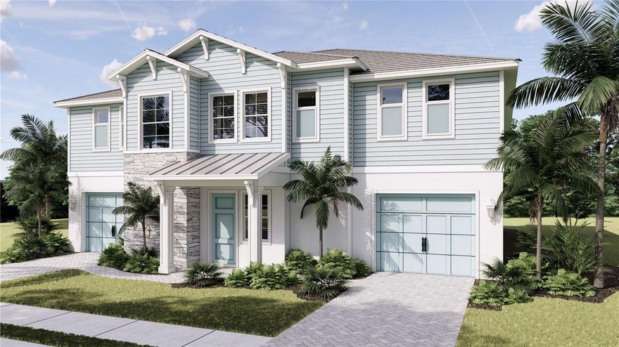 Pre-Construction. To be built. An exceptional pre-construction opportunity awaits on Commonwealth Drive, one of Siesta Key’s most coveted and picturesque streets. This .26-acre lot, surrounded by multi-million-dollar homes and lush, mature landscaping, is being offered with thoughtfully crafted custom home plans by Yoder Construction—giving buyers a rare chance to build new in a prime island location. The existing cottage, rich in character, was impacted by recent hurricane flooding and holds no contributory value, creating a true blank canvas for your vision. The included plans feature The Oceana, a 2,735 square foot elevated coastal retreat with four bedrooms, four and a half baths, a gourmet kitchen with Thermador appliances and quartz countertops, engineered wood or tile flooring, solid-core 8’ doors, Kohler fixtures, hurricane-rated windows and doors, a reinforced garage, and energy-efficient design—all meeting or exceeding current Florida building codes. Commonwealth Drive is known for its tranquility, towering oaks, and warm sense of community, offering a lifestyle that blends privacy and prestige. Just minutes away, you’ll find Siesta Key Beach with its world-renowned white sands and turquoise waters, along with Siesta Key Village’s vibrant boutiques, cafés, and waterfront dining. Whether you’re planning a private retreat, a forever home, or an investment, this pre-build offering is a rare chance to create something truly special in a location where land is limited and the lifestyle is unmatched. Contact us today to learn more or request the full floor plan of The Oceana and schedule an appointment to meet at the design center. This   future build has been exclusively designed as part of an ISLAND SERIES for sustainable and long term living on Siesta Key built to withstand the island's unique weather conditions while embracing the coastal lifestyle.