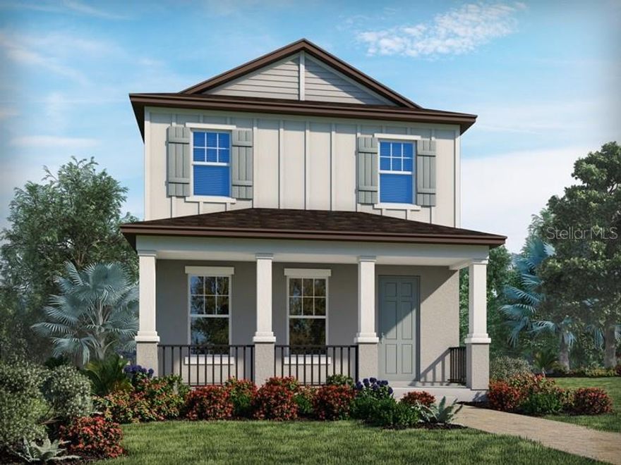 Brand NEW energy-efficient home ready September 2021! Charming two-story home features an open floor plan downstairs with casual dining that overlooks a spacious kitchen and great room. The second floor loft can serve as an office area, play room for the kids, or a space to relax. The Palms at Venetian Bay is a highly-amenitized community located only a few miles from Central Florida's most popular beach town. Anchored by the Town Center, Venetian Bay hosts a variety of community events, activities, restaurants and retail for your family to enjoy. Known for their energy-efficient features, our homes help you live a healthier and quieter lifestyle while saving you thousands of dollars on utility bills. ;Water: City