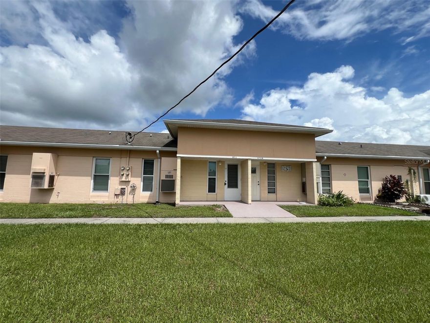 Welcome to Lakeshore Club Villas - a vibrant, all-ages community in Lake Wales!   The open floor plan has a combined dining and living area with sliders that lead out to a lanai area that can provide extra living space.  Off of the lanai is a covered patio where you can sit and enjoy the beautiful water view!  The bedroom is a gracious size and a stackable washer and dryer is conveniently tucked inside the closet.  The bathroom has been updated with pretty designer-look tile.  The kitchen has been updated with warm-colored wood cabinets...so pretty!  Easy care ceramic tile runs throughout and the high-beamed ceiling in the living and dining room adds a ton of volume space and gives the space an airy feeling.  Surrounded by natural beauty and located just minutes from downtown, shopping, dining, healthcare, Hwy 27, and the Florida Turnpike. Low HOA Fee – Only $290/month – Includes: Water, sewer, trash, exterior maintenance and landscaping, Spectrum TV and high-speed internet (modem/router included), Building insurance, Pool maintenance and 24/7 community security, full access to community amenities. Community Highlights: Resort-style pool, spa, and jacuzzi, Clubhouse with daily activities and event rooms, Mini-golf, shuffleboard, horseshoes, game room, Tennis, racquetball, bocce, basketball courts, lighted Walking trails, nature paths, fishing piers, and recreational island, Marina access and boat slips on Lake Walk-In-Water (7,500-acre premier bass lake). The town square has an On-site chapel, post office, library, thrift store, salon, laundry, car wash and more! Ideal for year-round living or as a vacation home. Don’t miss this opportunity to enjoy a maintenance-free lifestyle in a highly sought-after community! Schedule your private tour today!