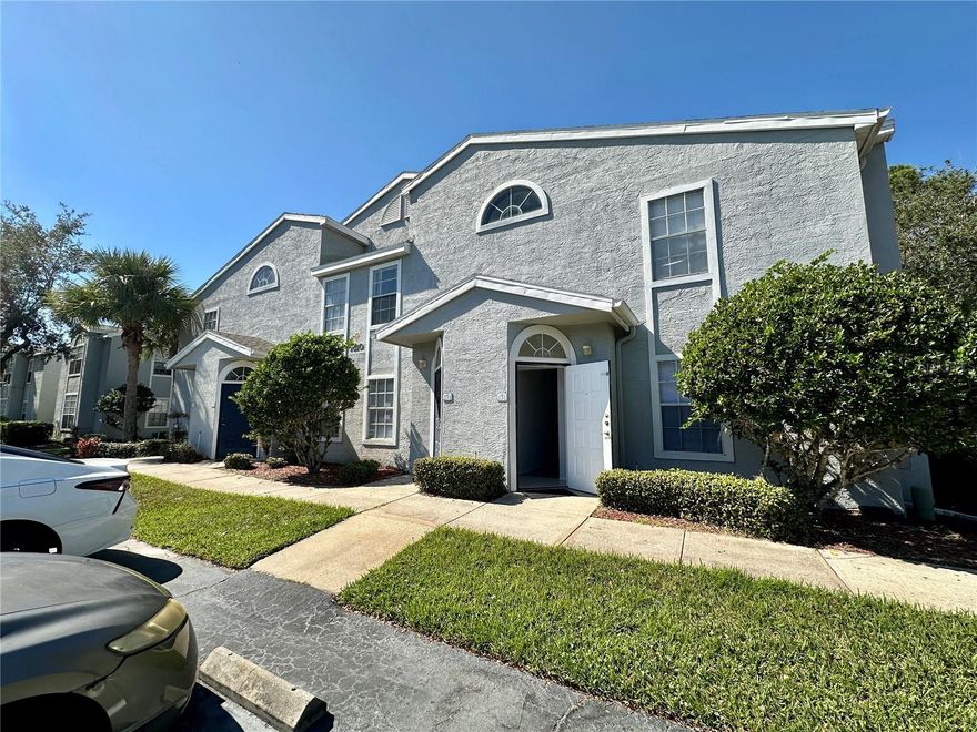 Great condo FIRST FLOOR, 2 MASTER BEDS, 2 BATHS and each have their own walk in closet. The stove and hot water heater are both gas. The inside utility is located just off the dinette. All appliances convey including the washer and dryer. The community features a pool, spa, recreation & fitness facility, tennis courts, playground . The exterior of all the condos are Brand New repainted and all of the roofs were just replaced in 2018! Complex is conveniently located to shopping and restaurants.