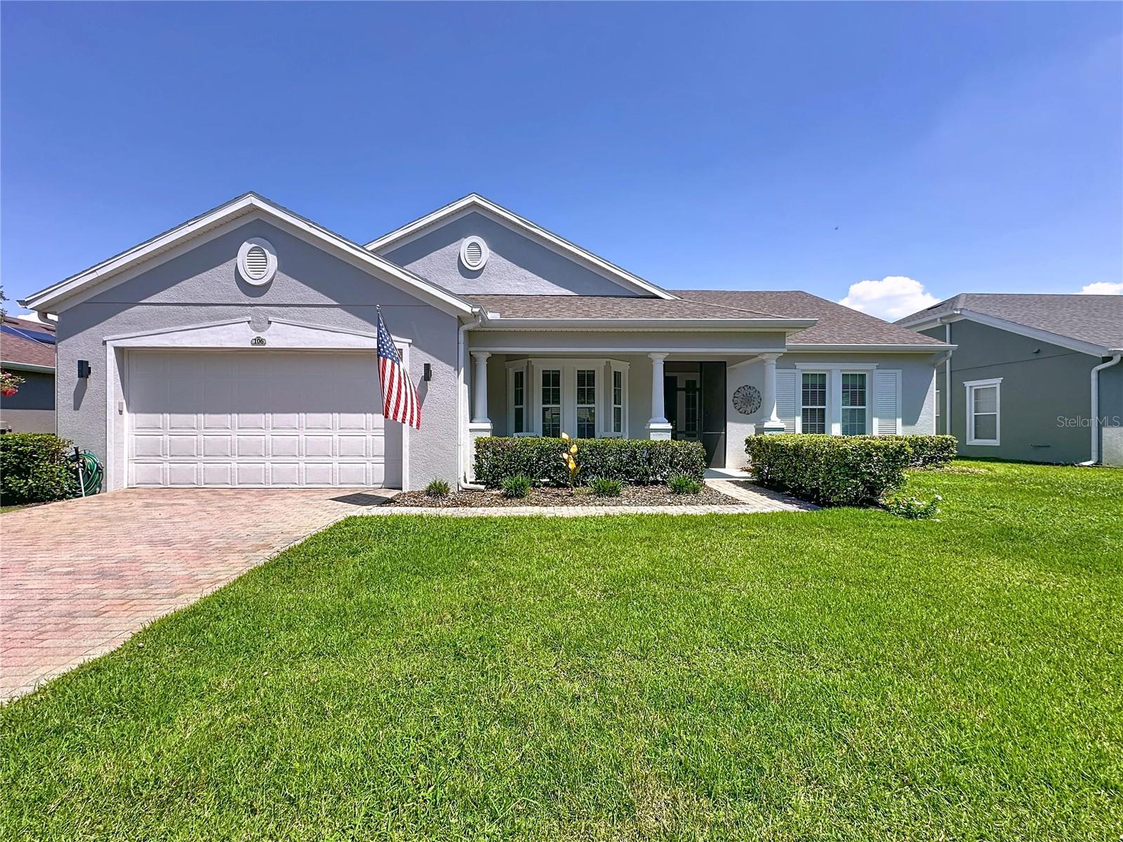 Extraordinary Home in **GUARD GATED**Trilogy .**FULLY FURNISHED** Beautifully maintained 2,209 sq. ft. residence in the sought-after Active Lifestyle Community of Trilogy. Perfectly situated on a peaceful **OVERSIZED HOMESITE**known to residents as “THE ISLAND,” this home offers exceptional **CURB APPEAL**FRESH EXTERIOR PAINT** LUSH LANDSCAPING**and a **SUPER EXTENDED DRIVEWAY.**OPEN CONCEPT floor plan **with spacious living and dining areas Expansive**WOW kitchen** featuring upgraded **JENN-AIR APPLIANCES**GAS COOKING**GRANITE COUNTER TOPS** 42" SOLID WOOD CABINETS**and a charming **BREAKFAST NOOK**Luxurious **PRIMARY SUITE** ENSUITE**PRIVATE COMMODE** GARDEN TUB**WALK IN SHOWER**GLASS ENCLOSURE** ENORMOUS CUSTOM BUILT IN CLOSET SYSTEM**Designer details throughout, including *UPGRADED TILE FLOORS**BUILT IN DRY BAR**upgraded LIGHTING AND FANS**ROLLING GLASS WALL** opens to the **HUGE EXTENDED, SCREENED AND COVERED LANAI**ideal for year-round entertaining and Outdoor living**HOT TUB**DECORATOR FIREPLACE**ENERGY AND EFFICIENCY**TESLA SOLAR SYSTEM CONVEYS AT NO COST**DUAL PAIN LOW-E ANDERSON SILVER LINED WINDOWS** 2 ½ CAR GARAGE**EPOXY FLOORING**GOLF CART SPACE and STORAGE**EXTENED DRIVEWAY**OFFERED FULLY FURNISHED**Trilogy Orlando Lifestyle: As a homeowner, you’ll enjoy the 57,000-sq.-ft. Magnolia House 57,000 sf offering exclusive restaurant and bar, resort-style heated indoor/outdoor pools, tennis & pickleball courts, bocce, fitness center, Emma’s Culinary Kitchen, arts and crafts studios, Event Center, Poker Room, Billiards, Golf Simulator, walking trails, and a calendar full of clubs, live music, and social events. Golf cart-friendly and perfectly located in Central Florida, Trilogy offers the ultimate “Live Your Best Life” experience. Conveniently located 45 minutes to Theme Parks including Universal and Disney World and Orlando International Aitport, 1 ½ hour to Beaches and Port Canaveral Cruise Terminal.
