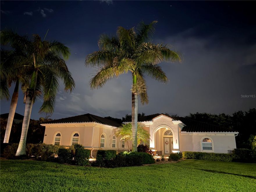 This lovely Open-Concept 3-bedroom, 3-bath, 3-car garage home, originally an upgraded builder’s model home, is conveniently located near Lakewood Ranch in the wonderful Rye Wilderness community. It features a large bonus room and a heated saltwater pool with spa, all set on a HALF-ACRE lot. The gourmet kitchen is beautiful and functional with an oversized quartz island and huge walk-in pantry.  Upgrades include an impressive natural stone accent wall, crown molding, coffered ceilings, and quartz countertops throughout. The expansive open floor plan offers easy living and effortless entertaining.  This is the home where everyone wants to gather.  It is perfect for the Florida indoor-outdoor lifestyle with large sliding glass doors opening from the living room and bonus room to a grand lanai with multiple seating areas.  The split floor plan provides privacy for the primary suite, which features an en suite bathroom with a garden tub, zero-entry shower, dual sinks, a spacious double linen closet, and two John Lewis custom-designed walk-in closets.  On the opposite side of the home, you’ll find two additional bedrooms (each with walk-in closets), two bathrooms, and a large bonus room with sliding glass doors leading to the lanai, perfect for a home office, den, or game room.  The current homeowners have added significant value, including a New Water Heater (2025) & LENNOX 5 TON A/C (2021) WITH MEDICAL GRADE FILTRATION, a whole-house water purification system, wooden plantation shutters, whole house gutters, and a Smart Sprinkler System. The roof is cement tile and built to last; new in 2014, it has never lost a single tile. The three-car garage has been upgraded with new door lifts that recess to the ceiling.  These are just some of the many features that make this home an exceptional find. Schedule your tour today and pick up the extensive list of all upgrades or click on the link below the photos to take a video walk-thru with me right now. With no CDD fees and low HOA fees, this may be the perfect home for you!