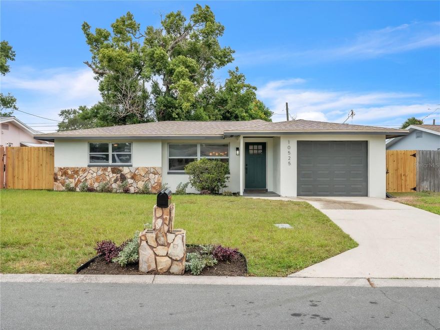 Welcome to this beautifully reimagined 4-bedroom, 2.5-bath block home, perfectly situated high and dry in the heart of Seminole! Step inside to an open and inviting layout that seamlessly connects the living room, kitchen, and family room—ideal for both entertaining and everyday living. The fully updated kitchen features brand-new quartz countertops, soft-close cabinetry, and stainless steel appliances. On the left wing of the home, you'll find two generously sized bedrooms and a completely renovated full bath with modern tile work, reflecting the professionally curated design showcased tastefully throughout the home. The third bedroom includes its own private half bath, ideal for guests, a home office, or multigenerational living. The bright and spacious living areas flow seamlessly to a large, fenced backyard... perfect for relaxing, entertaining, or letting pets roam freely! The private primary suite is tucked away for maximum tranquility and features a beautifully updated ensuite bath and a spacious closet. Additional highlights include a 1-car garage, new HVAC system (2025), and newer roof (2022)—giving you total peace of mind for years to come. This Seminole gem combines modern updates with a thoughtful layout and unbeatable location. Don’t miss your chance—schedule your private showing today!