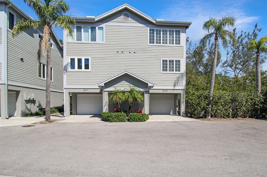 Welcome to your perfect coastal escape in the heart of Cedars East on Longboat Key, Florida! Professionally managed by Gulf Coast Vacation Rentals, this chic, playful, and stylish 3-story, 2-bedroom, 2-bathroom townhome is nestled in one of the island’s most sought-after communities—offering a unique blend of tropical charm, resort-style amenities, and a peaceful coastal atmosphere.

Step into island living with the second floor as your main living space, thoughtfully designed for comfort and connection. Relax on the queen-size pull-out sofa, or step out onto the screened-in lanai where you can sip your morning coffee while soaking in the serene, lush surroundings. The dining area comfortably seats up to seven, making it the perfect setting for family meals and lively conversations. Just adjacent, the kitchen offers four barstools, ample counter space, and all the essentials for preparing your favorite family dishes and beach-day snacks.

Upstairs, the third level features both bedrooms. The primary bedroom is a true retreat, featuring a king-size bed, breathtaking views of the tropical landscape, and an attached, spa-inspired bathroom with dual vanities and a spacious walk-in shower. The second bedroom includes a queen-size bed with a twin trundle, a TV, and generous closet space—ideal for guests or kids to unwind in comfort.

What truly sets this home apart is the incredible Cedars East community. Located on the bay side of Longboat Key, Cedars East offers a lifestyle like no other—with a heated junior Olympic-size pool, tennis courts, boardwalks through mangrove-lined nature trails, bike paths, and a bayside fishing pier. You’ll love the lush, well-manicured grounds, and how close you are to the gulf beaches, boutique shopping, and local dining that Longboat Key is famous for.

Whether you're planning to spend your days exploring the beach, relaxing poolside, or simply enjoying the peace and beauty of the natural surroundings, this charming Cedars East getaway is the perfect island retreat.

House Rule: No smoking. No burning candles inside of lodging. No parties.

Furry friends welcome, max 2, and require a $200 per pet non-refundable pet fee to be paid directly to the management company.