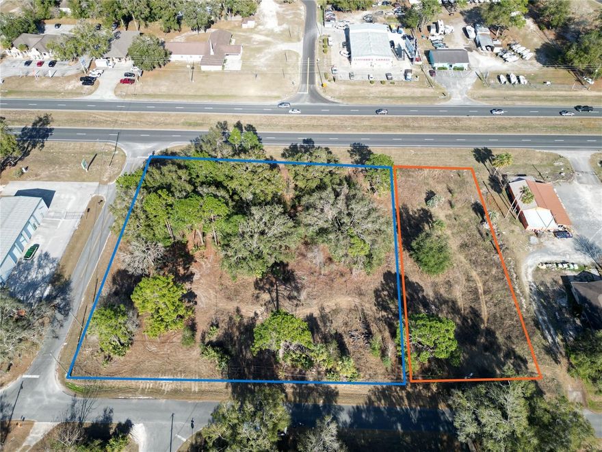 SELLER WILLING TO SERIOUSLY NEGOTIATE IF BUYER PURCHASES BOTH SIDE BY SIDE LOTS!!! Great opportunity to own over 100' commercial acreage in the up-and-coming Belleview. .58 acres of B4 Zoning to advertise and grow your business. (Reference picture outlined in orange)* There is an additional commercial lot available directly next to it 1.72 acre (Reference picture outlined in blue)*.  If you purchase both lots the total acreage is 2.3 acres with a total frontage of 400' on Hwy 441 both being zoned B4!  * Picture outlines are just a reference guide and not the true lot dimensions, see county records for accurate dimensions.