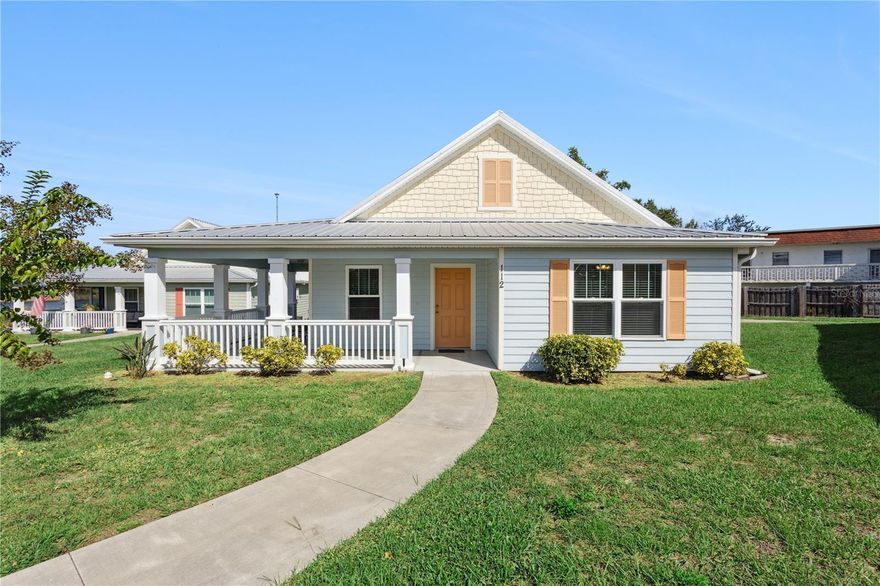 Lakeview home in a small  55+ community of Umatilla. Original 14 homes were built for Veterans now open to the public. The current owner has used it as a second home but is ready for a new owner. A brand new A/C was installed in April 2025. All the homes are ADA compliant. Located on a cul de sac and an extra parking lot for guests. An extra bonus is a private dock for the homeowners. Clean and tidy so make an appointment today and see for yourself.