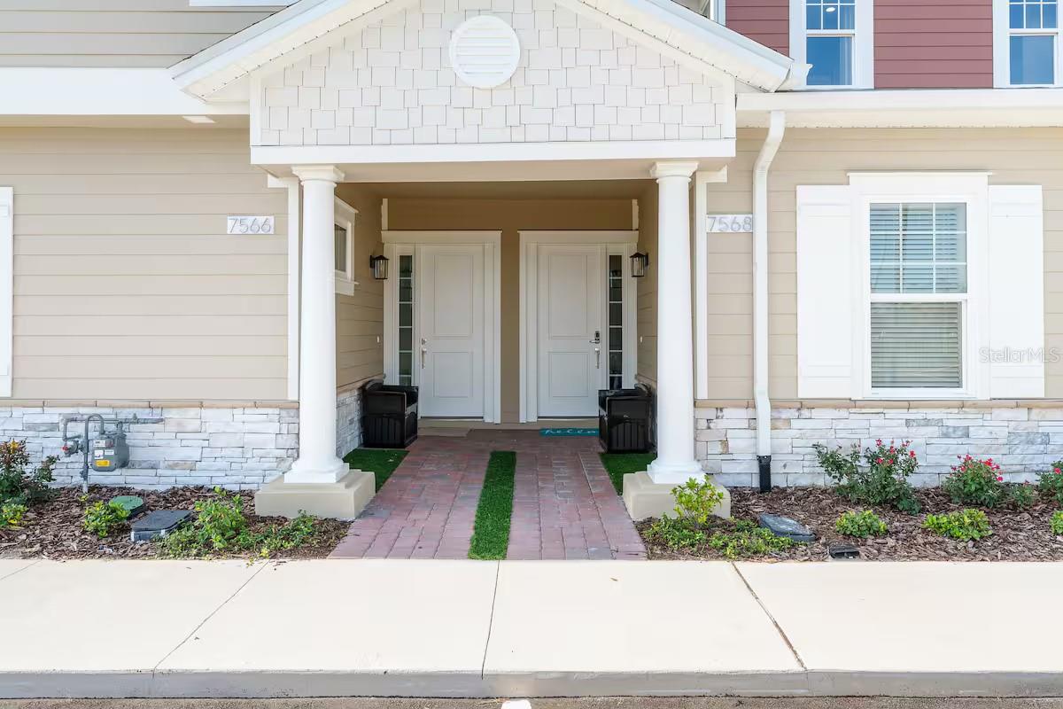 Discover resort-style living in this professionally furnished 3-bedroom, 3-bath townhome available for rent in the sought-after Summerville Resort, just minutes from Disney and Central Florida’s top attractions. This move-in ready home features an open concept main floor with a bright, comfortable living area and a stylish kitchen complete with granite countertops, stainless steel appliances, a gas stove, and a large island with breakfast bar seating. The main-floor suite offers convenient en-suite access to a full bath, while upstairs you’ll find two additional en-suite bedrooms with plush carpeting, providing privacy and comfort for guests or family. Step outside to your private rear paver patio, perfect for relaxing or entertaining. As a resident, you’ll enjoy access to the community’s resort-style pool, fitness center, playground, and more. With easy access to shopping, dining, and world-class attractions, this turnkey rental is the perfect blend of style, comfort, and convenience—ideal for professionals, families, or anyone looking to make the most of Central Florida living.