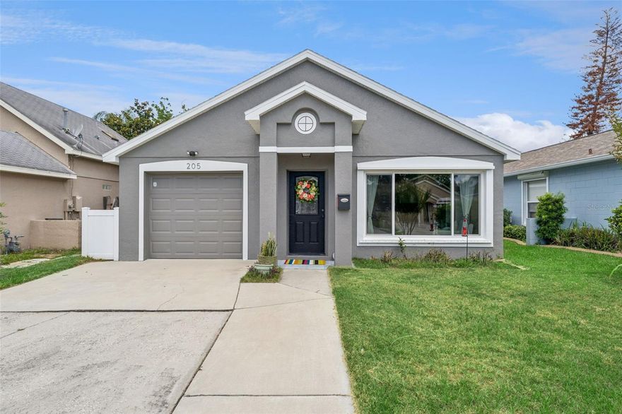 **WINTER GARDEN SINGLE FAMILY HOME**  **HVAC (2023) + ROOF (2018) + EXTERIOR PAINT (2024)**  **ALL NEW ENERGY EFFICIENT WINDOWS & SLIDING DOOR (2025)**  **LARGE FULLY FENCED PRIVATE BACKYARD**  **NATURAL GAS**  **TILE THROUGHOUT -- NO CARPET**  Welcome to this adorable, affordable & move-in-ready single family home in the PERFECT LOCATION.  Purchase with CONFIDENCE & PEACE OF MIND…recent updates & special features include: all new energy efficient windows and sliding door (2025), updated kitchen cabinetry (2018), updated bathroom vanities (2024), roof (2018), HVAC (2023), freshly painted exterior (2024), new garage opener (2023), custom hurricane shutters for windows & doors, fully fenced (2022)…and MORE!  NO CARPET -- tile throughout the entire home.  Lots of NATURAL LIGHT throughout.  The fantastic & FLEXIBLE floor plan features a large living space open to the kitchen, THREE bedrooms, TWO full bathrooms -- all one ONE LEVEL.  The primary suite includes a large walk-in shower, updated vanity and walk-in closet with shelving.  All appliances STAY -- including washer & dryer.  Enjoy the Florida lifestyle outdoors with the extended paver patio and large backyard space that is fully fenced & private with additional open community easement behind the home for added privacy buffer.  Extended driveway for ample parking space.  LOW UTILITY BILLS with newer roof, HVAC & windows!  The LOW HOA includes a community pool.  The PERFECT location -- conveniently located to both Winter Garden & Clermont with easy direct access to the FL Turnpike (less than three miles) and HWY 429 (less than two miles).  Just ONE MILE to historic Downtown Winter Garden -- enjoy the West Orange Trail, HUGE weekly farmer's market, festivals, shopping, dining, art, the Crooked Can Brewery & Plant Street Market.  Easy access to ALL shopping (Costco, Target & more), dining, medical & conveniences in both Winter Garden & Clermont along HWY 50 and Winter Garden Village.  WELCOME HOME!