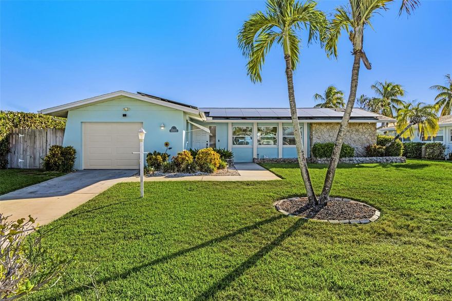 Are you searching for the perfect vacation home or a full-time waterfront residence? Look no further! This beautifully remodeled, direct Gulf-access pool home in the desirable Cornwallis neighborhood is ready for its new owners. Cornwallis is a peaceful waterfront community in Cape Coral, conveniently located near numerous amenities and just minutes from downtown. Enjoy the ultimate Florida lifestyle from your own backyard—relax on the spacious covered lanai overlooking the pool, spa, and sparkling canal, or unwind in the unique outdoor space featuring a custom outdoor kitchen powered by an in ground propane tank. The kitchen comes with a wood fire pizza oven, built-in grill, and plenty of seating. There’s even an outdoor shed with a mini-split A/C system, ideal for storage, a workshop, or a hobby room. The backyard has beautiful Clusia trees giving you privacy. Boaters will love the 7,000 lb boat lift and dock equipped with both electric and water, offering effortless access straight out to the Gulf. The heated saltwater pool is perfect for year-round enjoyment, especially during serene evening swims—and the home’s solar panels help heat the pool and provide significant savings on electric costs. Inside, the home offers numerous upgrades, including money-saving solar panels, a generator hookup with underground propane tank, newer quartz kitchen countertops, stainless steel appliances, remodeled bathrooms, impact windows and sliders, brand-new LVP flooring in the living room and kitchen, and Terrazzo flooring in the bedrooms. This home truly has it all—and so much more! Buyer is to assume the solar panel balance of $280 a month. NEVER BEEN FLOODED!