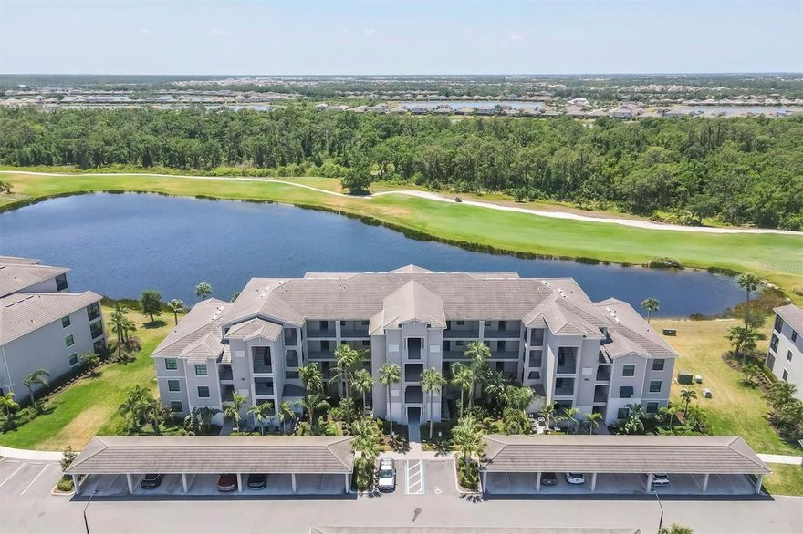 Special Discount Rate for July & August only $2,500 per month plus taxes & fees. Welcome to Coastal Cabana on the Green located in the Premier Golf Community on Lakewood National. This turnkey furnished Arbor Floor Plan is elegantly decorated with coastal vibe. This 2 bedroom, 2 bath third floor condo with elevator access in Lakewood National welcomes you with breathtaking golf course and lake views from a private screened lanai. Upon entering, you’ll find a bright, open-concept living area adorned with luxery vinyl flooring, granite countertops, and stainless steel appliances, along with convenient in-unit laundry. The spacious primary suite has a cozy king-sized bed, offers dual closets and a luxurious walk-in shower, while the second bedroom provides versatility for guests with a Queen-sized bed and desk for use as a home office. A one-time Membership transfer fee of $642 payable to Lakewood Nationaland allows full access to resort-style amenities including  36-hole Arnold Palmer–designed golf course, beach entry lagoon style pool, fitness center, spa, 8- Har tru lighted tennis courts, pickleball, golf and tennis pro-shops, driving range, poolside bar and second fine dining restaurant. An assigned carport, plenty of guest parking and satelite pool next to building complete the package. This condo is ideal for those seeking both comfort and convenience in the heart of Lakewood Ranch—schedule your private tour today.

Available for short term lease with cable and wifi included: Specual Rate for July & August of $2,500 plus taxes & fees.
*Off-Season ( May - November) rate: $3,000/month plus taxes and fees. Off Season rates do not include utliities.
*In season rate ( December - April )  starting at $6000/month plus taxes and fees includes all utlities.

Fees Include: Sales & Resort Taxes (13%), Booking Fee ($150), Exit Cleanig Fee ($250)
Lakewood National Membership Transfer Fee ($642 One-time Fee covers access to Golf & Amenity Center for entire stay!)
Small- Medium Dog allowed up to 40lbs with owner approval. Pet Fee ($150) & Refundable Pet Deposit ($500) Required.

*Prices based on 2-person occupancy. Additional persons staying in the unit for a period of longer than 7 days may be considered additional occupants and subject to additional rental fees being charged and/or application and approval process if the community is governed by association rules and regulations. Your rental Agent must be advised of all additional occupants and dates they will be in the unit. Note that rates are subject to change without notice and reservations are not guaranteed until an initial reservation deposit is received.