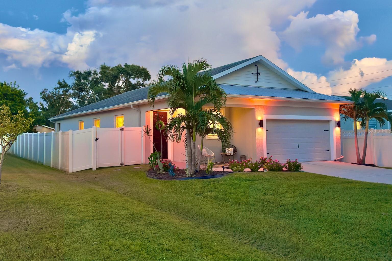Exceptional value for a stunning newer home! | No HOA | No Deed Restrictions | Quiet Dead-End Street
Enjoy peace of mind in this 2017 hurricane-rated concrete block home, located in Flood Zone X with no storm or flood damage. One of the few newer homes in Sarasota with no HOA, it offers the benefits of a modern build without the restrictions.
The open-concept layout features stylish finishes, custom lighting, and a split-bedroom design for privacy. The kitchen boasts quartz counters, solid wood cabinets, a butcher block island, farmhouse sink, and oversized pantry. The living area includes a feature wall with electric fireplace and flows to a fenced backyard—ideal for relaxing or entertaining—with upgraded landscaping and exterior lighting.
A detached shed, currently a home gym, offers great flex space. Set on a quiet dead-end street with mature trees and varied architecture, the home is minutes from I-75, UTC, Downtown Sarasota, beaches, the Legacy Trail, and Celery Fields.
No carpet, no outdated finishes, and completely turnkey. Located outside city limits for a lower tax rate (under 1% with homestead), no HOA dues, no city sewer costs, and no pool to maintain. Furnishings are negotiable. Feature sheet available—schedule your showing today! Best bang for your buck in Central Sarasota!! **This property qualifies for a 1-Point Lender paid, full term, rate buy down if using preferred lender. Inquire for more details.**