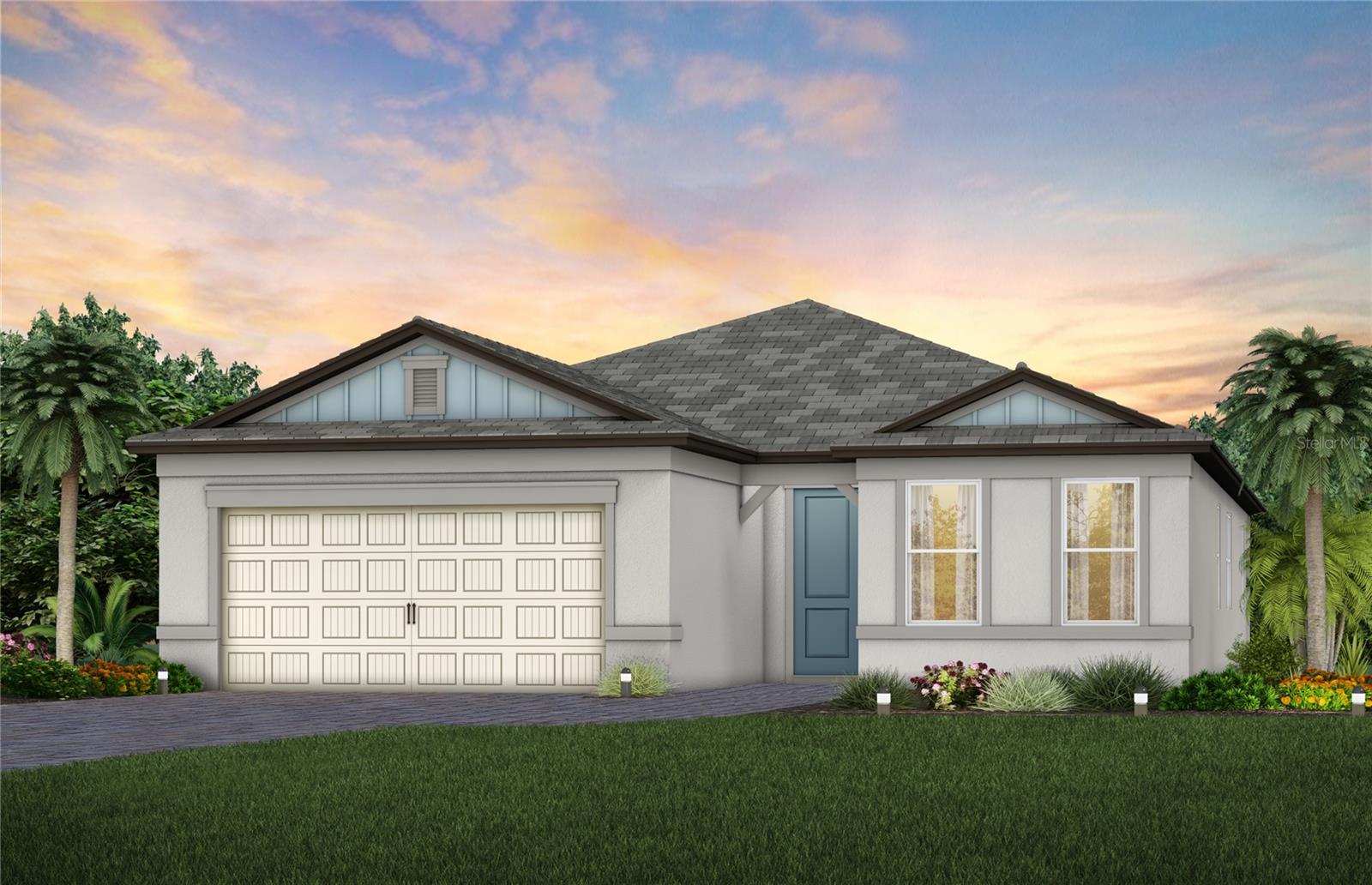 Under Construction. Pulte Homes is now selling new construction home at Longmeadow at North River Ranch, ideally located in Parrish, FL. Enjoy endless amenities including a clubhouse, resort-style pool, beautiful walking trails, and a fitness center. Plus, relish in the ease of reaching Downtown Tampa, St. Petersburg, and Sarasota.
Featuring the popular Mystique floor plan with an open-concept home design, this home has all the upgraded finishes you've been looking for. The designer, gourmet kitchen showcases a center island and a large, stainless steel, single-bowl sink, white cabinets and 3cm quartz countertops with a 9”x 11” tiled backsplash, a spacious pantry, and Whirlpool stainless steel appliances including a range, microwave, dishwasher, and refrigerator.
The bathrooms have matching white cabinets and quartz countertops, upgraded faucets, dual sinks in the Owner's bath and walk-in shower. There is luxury vinyl plank flooring in the main living areas, 18”x18” tile in the baths and laundry room and stain resistant carpet in the bedrooms.
This home makes great use of space with a versatile, enclosed flex room, convenient laundry with Whirlpool washer and dryer, extended gathering room, a 2-car garage and covered lanai.
Additional upgrades and features include faux wood blinds throughout home, floor outlet, LED downlights in the gathering room, and a Smart Home technology package with a video doorbell.
Enjoy peace of mind with Pulte’s transferable, 10-year Limited Structural Warranty that covers materials and workmanship in the 1st year, workability of plumbing, electrical, HVAC, and other mechanical systems through the 2nd year, various types of water infiltration and internal leaks through the 5th year, and the structural integrity of the home through the 10th year. Plus, we’re currently offering limited-time incentives and below-market rates!