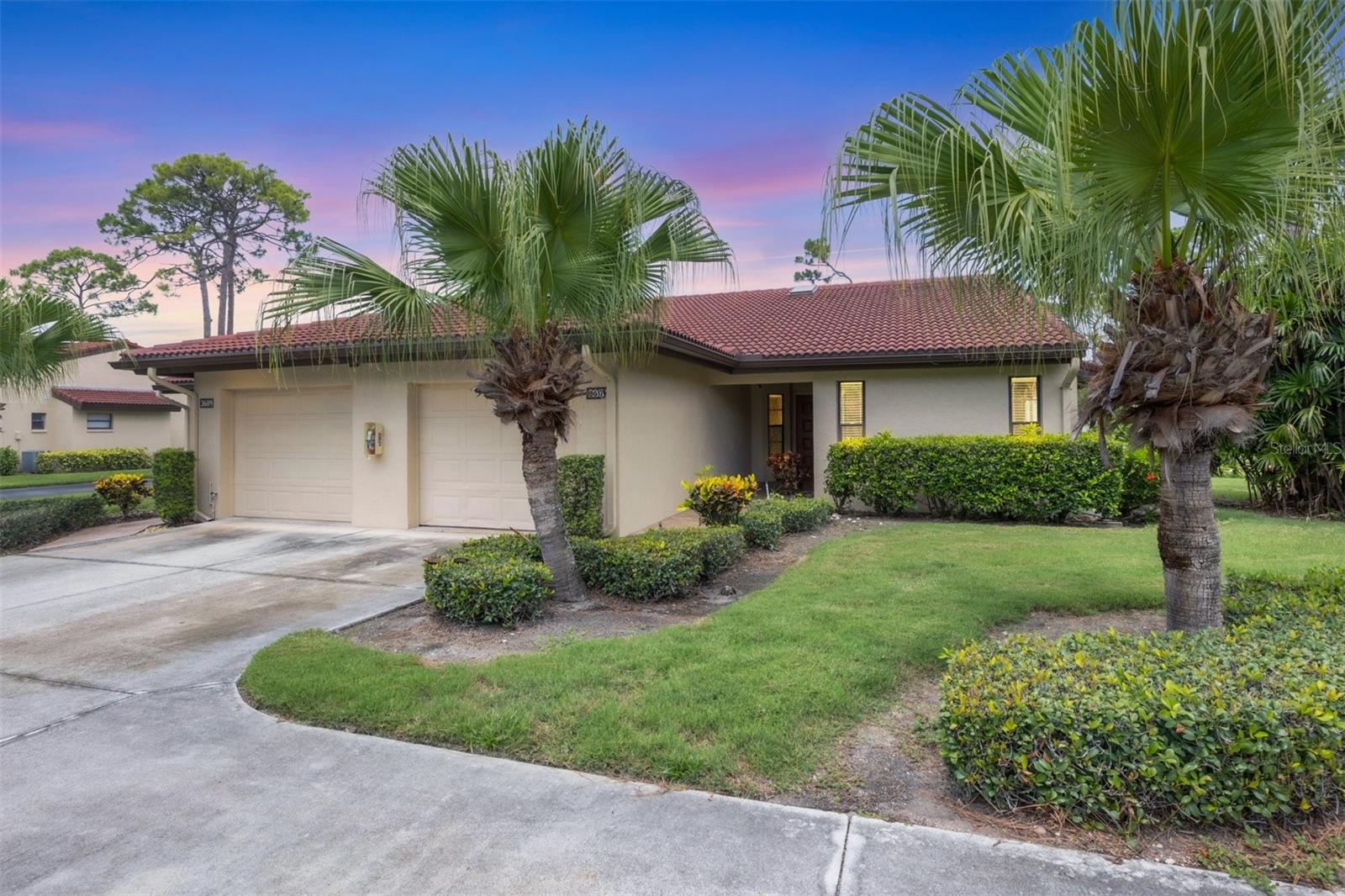Discover your perfect slice of paradise in sunny Sarasota! Whether you're looking for a relaxing getaway, a full-time residence, or a smart investment opportunity, this charming villa checks all the boxes. Situated in a welcoming, resort style and pet-friendly community, this home offers a thoughtfully designed layout. The 2-bedroom, 2-bath villa in Village des Pins community allows WEEKLY RENTALS —perfect for investors or seasonal residents! The spacious living and dining area boast high ceilings and large windows for natural light to come through the unit. The villa features an updated kitchen with granite countertops, a breakfast area and a closet laundry. The split-bedroom layout offers privacy, the large primary bedroom has a walk-in closet and an en-suite bathroom with granite countertop. Enjoy the Florida lifestyle from your screened lanai with direct access to the tennis court and just few steps from the heated pool and hot tub. This villa has a successful short- term rental history, furnishings are optional or furnishings can be included for a move-in-ready or rental-ready setup. The HVAC was replaced in July 2021 and the Electric Water heater was replaced in December 2022. Village des Pins community also offers a clubhouse, a library, a billiard table, shuffleboard courts, and grilling area overlooking the pond. Village des Pins is centrally located near restaurants, shopping and world-renowned Siesta Key Beach.
