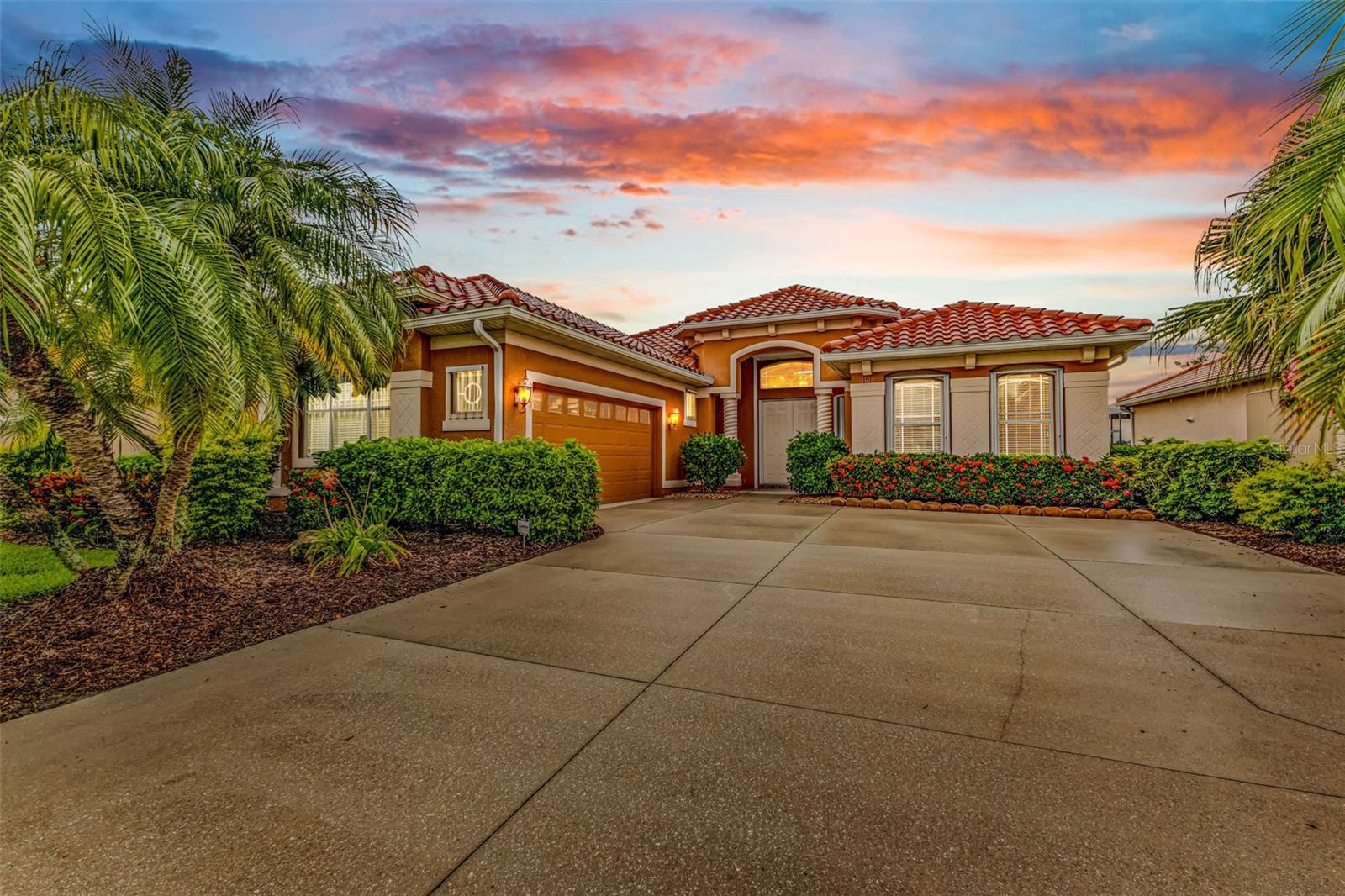 Looking for a serene view? Look no further. You’ll find it in this beautiful home in the Heron Creek Golf & Country Club, located in the heart of North Port. This home offers **lake and golf course views**, with the most breathtaking sunsets. NEW TILE ROOF IN 2023, whole house GENERATOR, ACCORDION HURRICANE SHUTTERS, and FLOOD ZONE X (no flood insurance required) give you added peace of mind. Plus, **no CDD fees** make this property even more desirable!
The majestic entry opens to a large family room adjoined by the kitchen, formal dining room, and den/office.
With 3 bedrooms plus a den/office, you’ll have plenty of space to live and entertain.
The spacious kitchen offers 42 maple cabinets and solid-surface counters. The house originally had a gas stove, but for medical reasons, it was converted to electric — however, the **gas connection is still available** and can be easily reconnected.
The primary bath features dual vanities, a jetted garden tub, and an oversized shower. The large lanai was converted into a **Florida room with high-impact windows**, creating a beautiful private setting where you can relax and enjoy nature’s spectacles.
This great location provides easy access to I-75, restaurants, shopping, and the Gulf beaches.
Membership at Heron Creek Golf & Country Club is required, with three levels of membership available. Facilities include the **two-level Main Clubhouse** with fine and casual dining rooms and a golf pro shop. At the heart of the community is the **27-hole championship golf course designed by Arthur Hills**. The clubhouse complex also offers a **fitness center with saunas and locker rooms, five lighted Har-Tru tennis courts, and a Tennis Pro Shop.