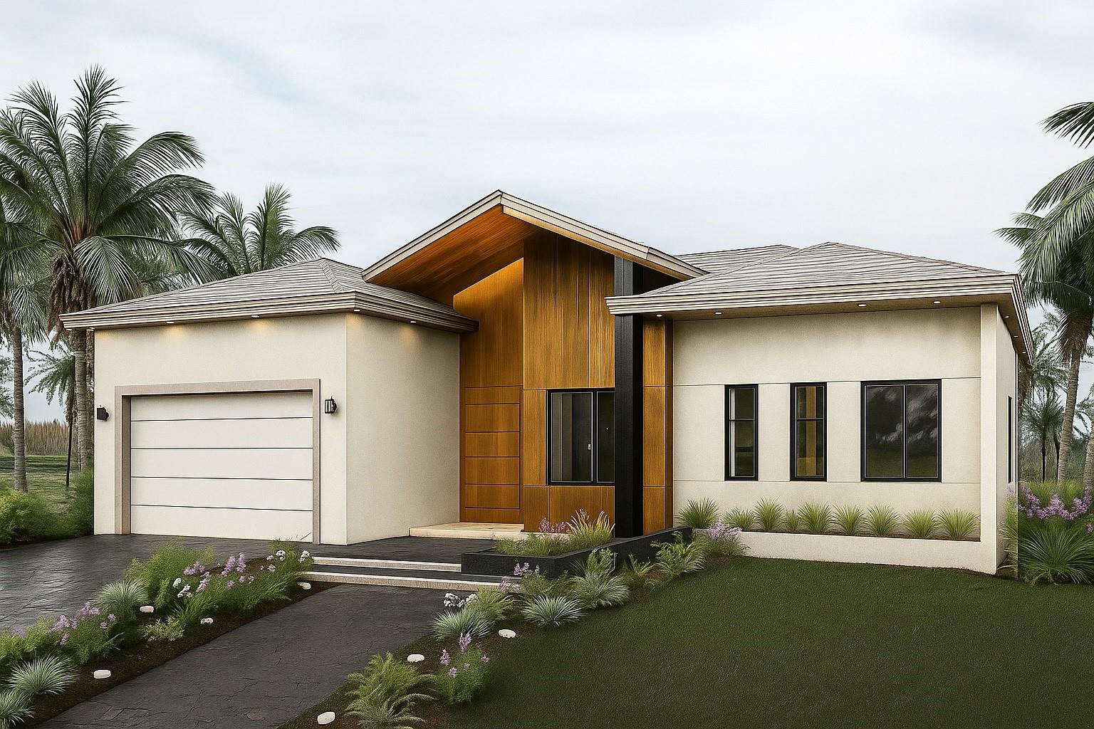 Under Construction. Newly constructed single-story home featuring 5 bedrooms, 3 bathrooms, and an intelligent floor plan perfect for multi-generational living or remote work flexibility. Reinforced concrete block exterior, impact-rated windows and doors, and energy-efficient HVAC system offer both strength and savings. Situated in a non-HOA area, with public utilities and flood protection measures integrated. Completion expected by September 25, 2025.