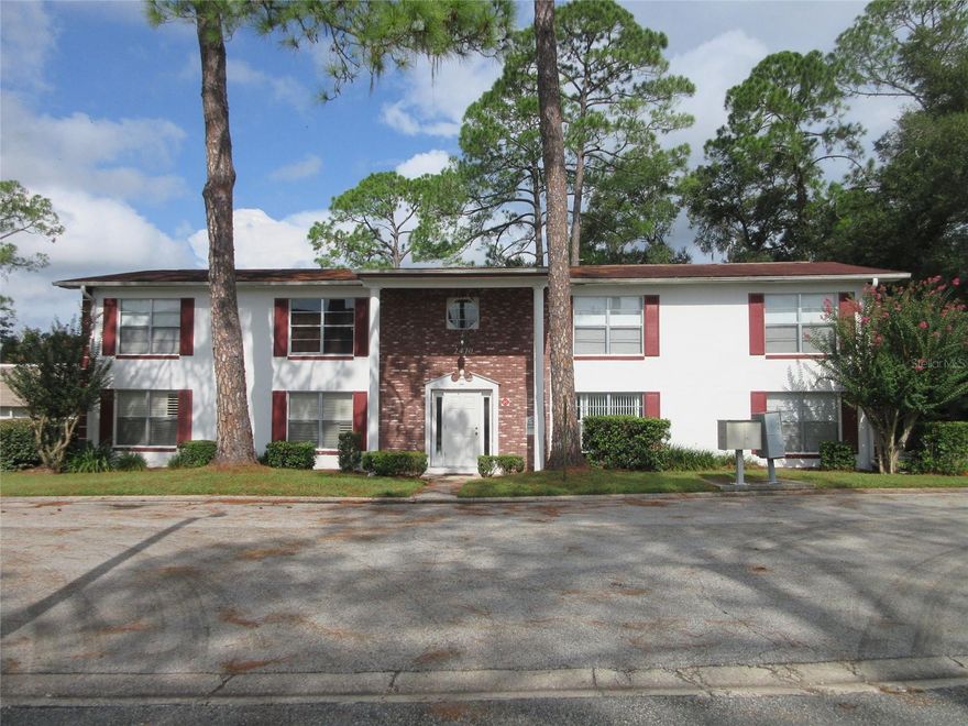 1st Floor Condo at end of street.  Ceramic tile throughout, Stackable washer/dryer unit.  Enjoy your morning coffee on your own enclosed Florida Room. Includes water, sewer, trash, community pool.
