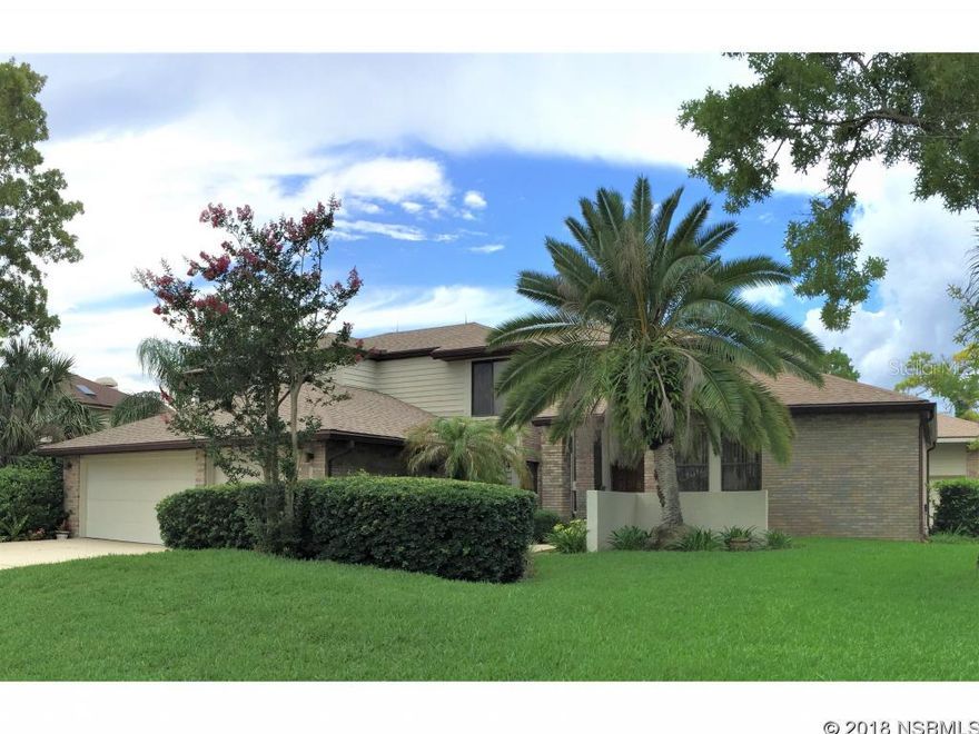 European Flair w/Architectural Details Galore! Located on a quiet cul-de-sac & coveted Taxiway Lima in 24/7 gated Spruce Creek Fly-In, this charming 4 Bedroom 4 Bath home with 3-Car Garage includes a peaceful screened Lanai w/private heated Pool & Spa, 45x39â Hangar w/Pilotâs Lounge/Office & full Bath. This well-maintained home features an open concept Family Room w/cathedral ceiling, fireplace & lots of natural light, Granite Kitchen w/handcrafted solid oak cabinetry, snack bar, newer appliances & Breakfast Nook/Casual Dining area w/wet bar, large pantry & glass sliders overlooking Pool & Lanai. Spacious Master Suite also views pool via glass sliders w/Master Bath offering His & Her vanities, Jacuzzi tub, separate shower & door to pool. Laundry Room has oak cabinetry & newer Bosh washer & Dryer. The 32x14â pool and in-ground 8x8â spa with waterfall into pool have 3 heating systems; solar, heat pump and gas (installed in 2013).  The in-ground propane tank provides propane to heat the spa, pool & fireplace. Also included are the sprinkler & drip irrigation system & well and whole house attic fan. The 45x39â Hangar has a newer bi-fold insulated 42x12â6â hangar door, hangar Office with glass sliders, full Bath that doubles as Pool Bath, 220 amp service for RV, air conditioning extensions for interior cooling of a plane or motor home. Located in the prestigious Spruce Creek Fly-In, a gated country club community with private airport, annual assessment of $1450 includes 24-hr security, maintenance of private streets, taxiways, parks, common areas. ;Water: City