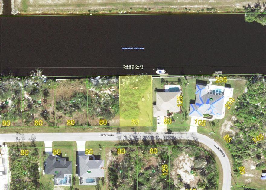PORT CHARLOTTE - SOUTH GULF COVE !!!  An excellent price and location for a waterfront canal lot on the BUTTERFORD WATERWAY with 3 bridges  to Charlotte Harbor and the Gulf; water/sewer/electric in place, with multiple parks, playground, sidewalks and boat ramp, and minutes to all Charlotte County &  Boca Grande beaches, restaurants, shopping, and 10 minutes to Golf Courses. Voluntary membership in HOA.