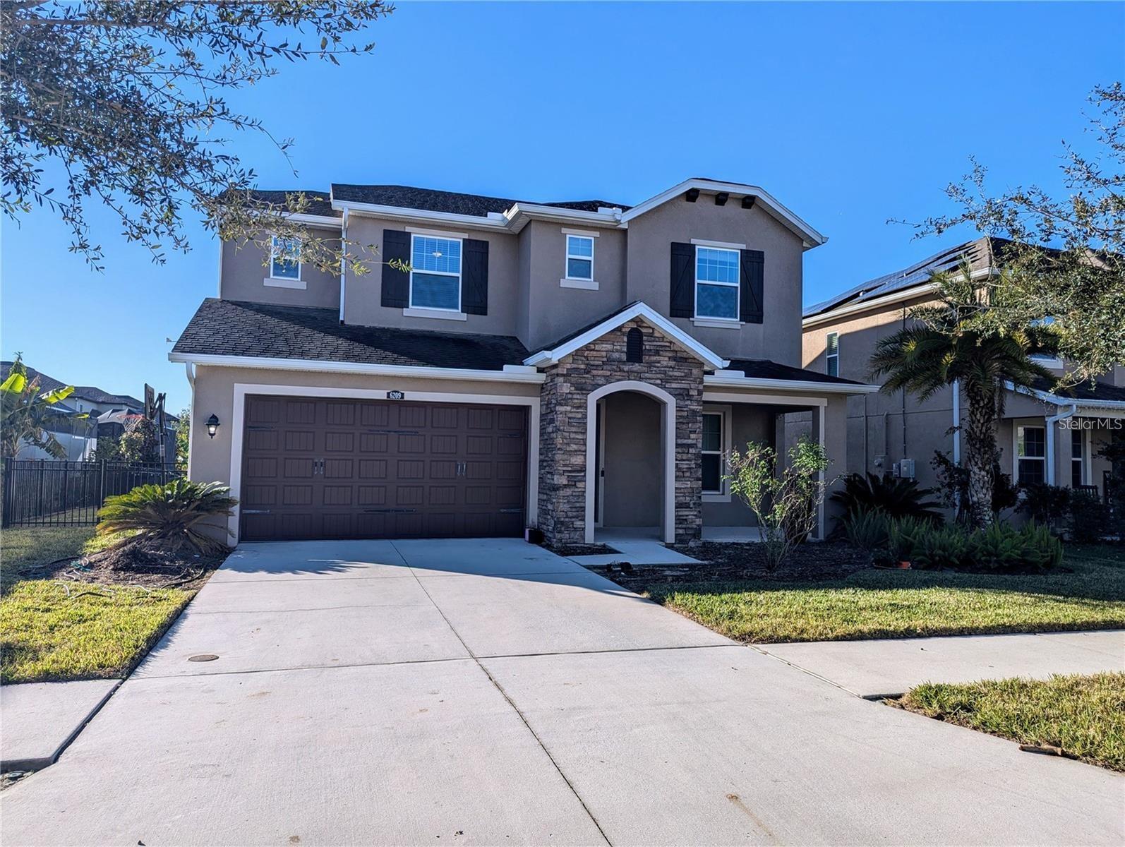 Discover the perfect balance of style, comfort, and natural beauty at 6209 Windship Court in Tampa, FL. This freshly painted, well-maintained
five-bedroom, three-bathroom home offers a waterfront lifestyle with a scenic pond and serene nature views right from your backyard. Inside,
the thoughtfully designed floor plan boasts luxury engineered hardwood floors and tile throughout, ensuring a clean and allergy-friendly
environment with no carpet. The kitchen is a chef’s dream, featuring all granite countertops, solid wood cabinets, and a complete suite of
appliances, including a washer and dryer. The home also includes a 8KW Tesla Solar panels, water softener and reverse osmosis system, adding
modern convenience to your daily routine. The home offers five spacious bedrooms, with four upstairs and one downstairs for added flexibility.
The upstairs primary suite is a true retreat, complete with a walk-in closet and an en-suite bathroom. With three full bathrooms, there’s plenty of
space for everyone. Step outside to your private outdoor oasis. The fenced-in backyard overlooks a tranquil pond, creating a picturesque setting
for relaxing or entertaining. Enjoy the Florida lifestyle year-round on the screened-in back patio, perfect for morning coffee or evening sunsets.
Additional features include an attached two-car garage and proximity to excellent schools, making this home ideal for families. Located in the
highly desirable New Tampa area, you’ll love the convenience of nearby shopping, dining, and recreational options, along with easy access to I75 for commuting. Don’t miss the opportunity to live in this exceptional waterfront home that combines natural beauty, modern upgrades, and a
prime location. Schedule your private showing today and see why 6209 Windship Court is the perfect place to call home