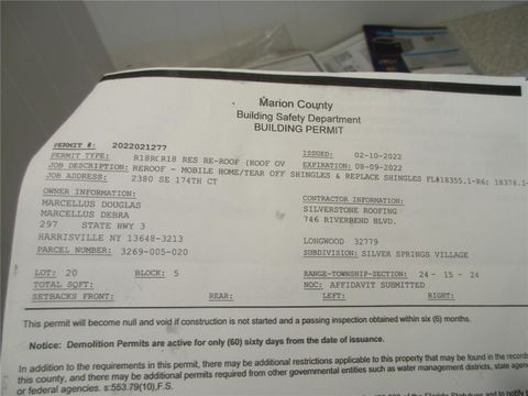 Tiny photo for 2380 SE 174th Court, Silver Springs, FL 34488 (MLS # OM722014)