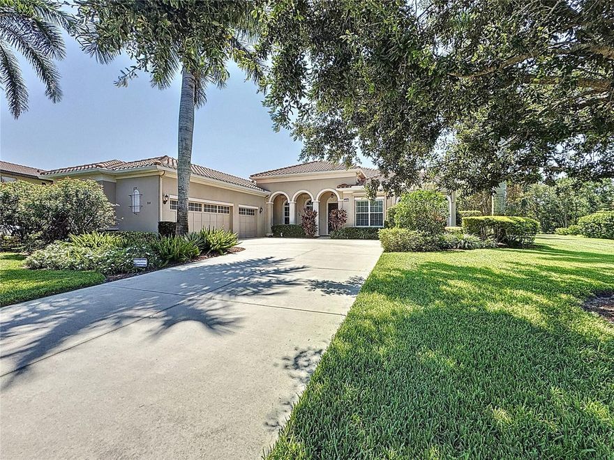 .079 acre lake & preserve lot, Motorized Nautilus Hurricane & bug Screens, New Luxury Vinyl flooring, 11' Ceilings 12' in the Trey, New Hot Water Heater, Sideload 3.5 car Garage 38' x 21', 4 BD, 3 Full BA, Water Softener, Reverse Osmosis, No CDD taxes, Low HOAs, Huge undercover lanai. Home Warranty Included.
Situated on an expansive 0.79-ACRE PREMIUM LOT (34,578 sq ft), this is one of the LARGEST LOTS in Rye Wilderness & offers the ultimate in privacy and tranquility with serene water and conservation views—and the assurance that no home will ever be built behind you. This meticulously maintained 4-bedroom, 3-bath home boasts 3,072 sq ft of living space with a thoughtfully designed split-bedroom layout, ensuring comfort and privacy for all. Step inside to find SOARING 11' CEILINGS (12’ in the tray ceilings) and spacious living areas that feel open and inviting.  This exceptional PRIMARY SUITE (20’ x 18”) has brand new LUXURY VINYL FLOORING with office, His & Her closets, and spa-like en-suite featuring granite vanity, dual sinks, walk-in shower, & deep Roman tub.
The GOURMET KITCHEN is a chef’s delight with 42” wood cabinetry, BUILT IN WALL GE PROFILE OVEN & MICOWAVE, GRANITE countertops, island, a large walk-in pantry, stainless steel appliances, and an eat-at bar—perfect for both everyday meals and entertaining guests.
Step outside to the massive COVERED LANAI (34’ x 22’)—the largest of any model in Rye Wilderness—complete with DUAL MOTORIZED SCREEN PROTECTION, allowing you to choose between open-air, insect protection, or hurricane-rated screens. This rare set up is a $35K upgrade which allows you to be ready for inclement weather in less than 30 minutes. Take the OPPORTUNITY of this huge backyard and add the CUSTOM POOL of your dreams while still maintaining ample green space. 
Additional features include: 3 Surveillance Cameras mounted outside around the home & a Ring Doorbell, SIDE-LOAD 3.5-CAR GARAGE (38’ x 21’) perfect for all your toys, expansive driveway & Tile roof. Upgraded laundry room with utility sink and 42” wood cabinetry, NEW 50-gallon HOT WATER HEATER, WATER SOFTENING SYSTEM, CROWN MOLDING & REVERSE OSMOSIS at kitchen sink. 
Located in a low-HOA, no CDD community taxes, Rye Wilderness offers a quiet, upscale lifestyle just minutes from the best of the Gulf Coast—world-class beaches, shopping, dining, and entertainment. Convenient access to Sarasota, Tampa, and St. Pete makes this home a perfect blend of luxury and location. ONE YEAR HOME WARRANTY INCLUDED