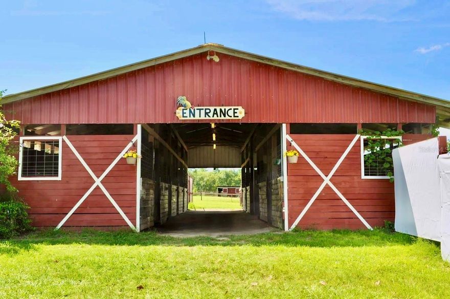 Turn Key Petting Zoo property situated on 7.58 acres with Income-producing agricultural and community business frontage on W Highway 40 ONLY 4.5 MILES TO WORLD EQUESTRIAN CENTER. The land is improved with extensive animal and agricultural infrastructure, including multiple barns, stalls, paddocks, perimeter fencing, carports, and related support structures, allowing for immediate use without the need for ground-up development. A 3-bedroom, 2-bath manufactured residence is located on site, suitable for owner occupancy, staff housing, or operational support. The property is currently configured to support animal-based and recreational agricultural uses and offers flexibility for a variety of owner-user or investment strategies. Zoning includes A-1 General Agriculture with a confirmed B-2 Community Business component, providing flexibility for commercial and community-oriented uses. Paved road access and high visibility along Highway 40 further enhance accessibility and exposure. This offering presents an uncommon combination of acreage, existing improvements, zoning flexibility, and highway frontage in a single property. Turn key business with financials upon request including 129 animals on site. Buyer to verify room sizes of mobile home and permitted uses and financial information.