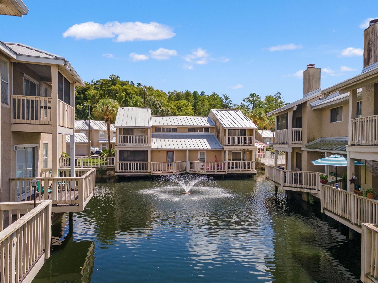 Welcome to your new home right in the heart of Carrollwood! This beautiful 2 bedroom 2.5 bathroom end-unit townhome overlooks the water, perfect for your morning coffee. It's located in the community of Lake Ellen Walk which has a pool, hot tub, and a private boardwalk with a beautiful view of the lake surrounded by nature. This unit conveys a detached garage, and assigned parking in front of your home along with guest parking sprinkled throughout the community. When you walk into your bright home you are greeted with beautiful luxury plank flooring throughout and a spacious open floorplan. The half bath and laundry with stacked washer and dryer are conventionally located on the main floor, with a nice sized sitting room and/or dining room nearby. Across the way is the kitchen which has beautiful white cabinets with gold hardware and stainless steel appliances, and for the cook in the family - a VIKING gas stove! You have additional space for a breakfast table and there's ample pantry space in the closet. The living room is spacious enough to include large furniture and/or an additional dining room table. There is a private balcony off the living room with a relaxing water view and the calming sounds from the fountain. You have a fireplace as well for those chilly nights in the winter time. There is also additional storage under the stairs on the first floor. Both bedrooms are on the 2nd floor. The primary suite adorned with en-suite bathroom with double sinks and a large walk-in closet with its own private balcony to escape. The guest bedroom and full bathroom are on the opposite side with ample closet space. This is a very unique property with a beautiful water view in a great neighborhood!