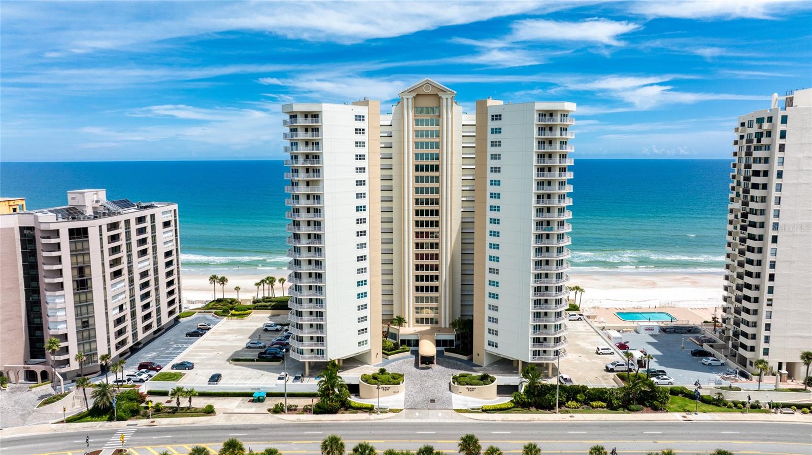 Perched on the 20th floor of Oceans Eight, this exquisite 3-bedroom, 2-bath condo offers breathtaking panoramic views of the Atlantic Ocean and Intracoastal Waterway. From your private wrap-around balcony, you can enjoy front-row seats to 4th of July fireworks, weekly summer fireworks from the Daytona Bandshell, and even fireworks displays from the Daytona International Speedway. With sunrises over the ocean and sunsets over the river, every day feels like a retreat.
Offered by the original owner, this fully furnished, move-in ready residence has been impeccably maintained and thoughtfully updated. Recent upgrades include hurricane-impact sliding doors, a newer air conditioner, hot water heater, washer, dryer, and dishwasher. The open floor plan is complemented by tile flooring throughout, offering both elegance and easy maintenance. The master suite is a true retreat with a spacious walk-in closet and stunning water views from every window.
A dedicated full-size room adds to the home's convenience, and the building offers secure underground parking along with additional surface parking, a car wash station, a personal storage cage, and a bike storage area. Oceans Eight is pet-friendly, allowing up to two domestic pets with a combined weight of 20 pounds.
Resort-style amenities abound, including a large oceanfront outdoor pool and sun deck, an indoor heated lap pool, spa, sauna, and a fully equipped fitness center. Enjoy direct beach access and take advantage of the vibrant Daytona Beach Shores community. Just across the street, you'll find tennis and pickleball courts, monthly outdoor concerts, and the nearby Par 3 Golf Course and Publix for added convenience.
This is more than a condo, it's a lifestyle. Don't miss your chance to own a piece of paradise in the highly sought-after Oceans Eight.
All information recorded in the MLS intended to be accurate but cannot be guaranteed.