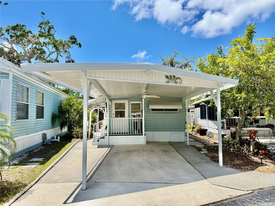 Welcome to your charming retreat in one of the area’s most sought-after 55+ gated communities! This cozy 1-bedroom, 1-bathroom home offers the perfect blend of comfort and convenience, ideal for full-time living or a relaxing seasonal escape. Enjoy peace of mind with a newer AC unit, a tankless hot water heater, and modern appliances, including a solid surface stove, washer, and dryer. The home also features a convenient carport and is perfectly positioned across from the bath house, with the large heated community pool just a short stroll away.

The community itself is packed with amenities to support an active and social lifestyle—enjoy the pickleball courts, spend tranquil mornings on the fishing pier, or take advantage of the boat storage and clubhouse for gatherings and events, such as dinners and yoga. All of this comes with incredibly low HOA fees of just $147 a month!

Whether you’re looking for an easy-to-maintain home base or a vibrant place to enjoy retirement, this property offers exceptional value in a beautifully maintained community. Come see why so many love calling this neighborhood home!