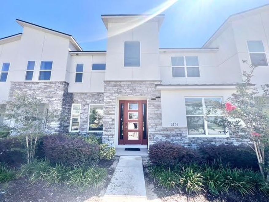Come and take a look at this FULLY FURNISHED 4 Bedrooms 4.5 Bathrooms with POOL Townhome. Just Minutes away from the Disney Attractions. One bedroom and 1.5 Bathrooms on the 1st Floor. 3 Bedrooms and 3 Full Bathrooms upstairs. Upstairs features a loft with all your entertainment needs. Game console and Arcade style gaming machine included. Enjoy a Large Kitchen with Granite Countertops and a Kitchen Island with Stools. Appliances included are Refrigerator, Dishwasher, Microwave, and Stove. Inside Laundry facility with washer and dryer included. Carpet and Tile Throughout the Home. Screened in Patio with Pool. Gated Community. Pool Care and Landscaping included by HOA. Small dogs only, NO CATS. Year Built 2020, 2090 SQFT.