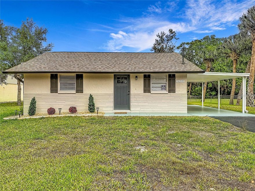 Completely remodeled two bedroom, one bath home situated on just under half an acre, offering the perfect blend of modern updates and spacious outdoor setting.  This move in ready property features  a thoughtfully redesigned interior with a bright, open layout and stylish finishes throughout. The updated kitchen boasts new cabinetry, solid stone counterops and modern appliances, flowing seamlessly into the inviting living area-ideal for both relaxing and entertaining.  Both bedrooms are comfortably sized, and the fully renovated bathroom showcases contemporary fixtures and finishes. Natural light fills the home, highlighting the fresh upgrades and creating a warm, welcoming feel. Step outside to enjoy the expansive yard, just under a half acre, with endless possibilities.-whether you envision a pool, garden. or outdoor entertaining space, theres room to make it your own.  Perfect for first time home buyers or downsizers, this beautifully curated home offers comfort, style, and space in a convenient location close to shopping, dining, doctors offices,hospitals, major airports, and world renowned beaches.2025 HVAC SYSTEM, INCLUDING DUCTWORK. 2025 ROOF AND HOT WATER HEATER!