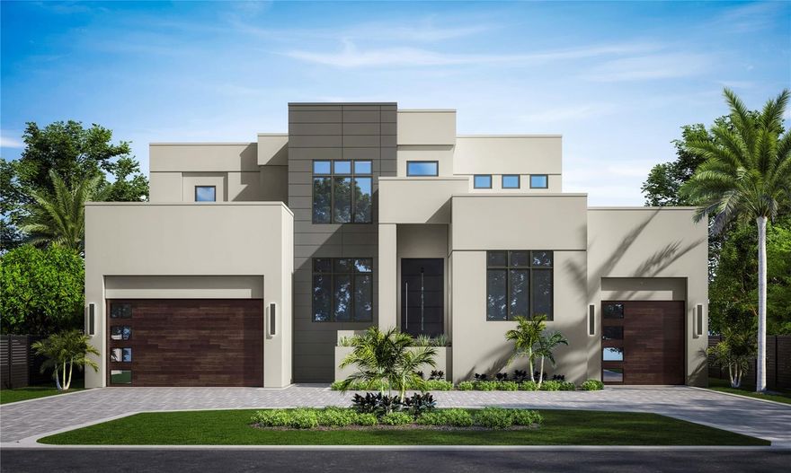 Under Construction. Welcome to 5104 W Plat Street, a stunning modern contemporary residence in the heart of Tampa’s highly sought-after Beach Park neighborhood currently under contraction with a completion Winter 2025. Built for you, Built to Last --Designed and built with the same integrity and craftsmanship as Crescent Home's luxury custom home builds, this four-bedroom, four full bath, and one half bath home offers a lifestyle where luxury comes standard. The concrete block-on-block construction, oversized hurricane-rated windows and doors, and raised elevations ensure peace of mind and enduring quality. Inside, soaring 10–12’+ ceilings, wide plank wood or luxury tile flooring throughout, and LED lighting create an atmosphere of refined elegance, while smart home technology and whole-home generator hookups deliver security and convenience. The designer kitchen is appointed with high-end appliances and opens seamlessly to expansive living spaces and a covered lanai with an outdoor kitchen—perfect for entertaining. A raised pool and spa with full automation blend relaxation with functionality, while the spa-style owner’s bath with freestanding tub offers a true retreat. Additional features such as epoxy-finished garages with EV charging, lofted garage space for lifts, and thoughtfully designed underground drainage systems reflect the home’s forward-thinking design for Florida's weather seasons. All of this is located just moments from Tampa International Airport, fine dining, shopping, entertainment, and a short ride to Florida’s world-class beaches. Call today to obtain property specifications, design selections and to schedule your private tour!
