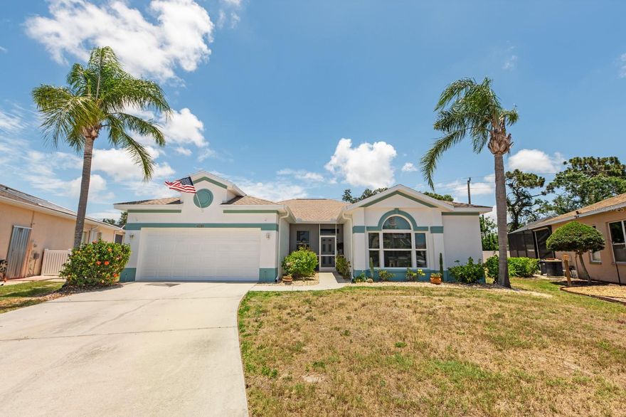 Under contract-accepting backup offers. This 3/2 pool home with a 2-car garage has the location, curb appeal and low HOA. CURB APPEAL: The exterior was freshly painted, and ROOF was replaced this year. The backyard has complete privacy with a caged pool and fenced in yard.  INTERIOR: This beautiful home features a split 3 bedroom, 2 bath floorplan with an open great room. The pool enclosure with the oversized covered lanai makes for the perfect space to entertain around the heated pool.  SPECIAL FEATURES: all doors and windows are hurricane code. KITCHEN: Eat in kitchen.  Entertain guests in the adjoining family room or spacious pool area while cooking and take a dip in the pool to cool off in the summer.  LIVING/DINING ROOM combo is spacious for family and friends to gather.  TWO GUEST BEDROOMS, with ample-sized closets are located in the front of the house and are separated from the master which is on the other side of house.  LAUNDRY ROOM with washer/dryer is situated between the kitchen and 2 car garage.   LOCATION: Woodmere Lakes is located 3-7 miles from 6 beaches and the Venice Jettys, convenient to shopping, multiple parks/dog parks, rookeries, the Jacaranda library, golf courses, baseball Spring training stadiums, boat clubs/marinas, boat ramps, restaurants, historic downtown Venice, highways, schools and several airports.