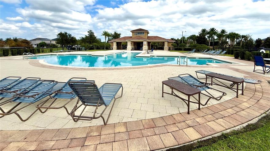 This beautiful, bright, clean, and spacious house in one of the most sought-after resort-style community can be yours. 5 bedrooms, 3 full bathrooms, 1 half-bath, and 3-car garage. Stainless steel appliances, granite countertops, ceramic tile in the first floor and wet areas, walk in pantry, open floor plan. Master bedroom, located on the second floor, has separate his and her closets, master bath with 2 sinks, garden tub, and separate shower stall. The community has a huge swimming pool overlooking the lake, plenty of trails for you to relax while exercising. Location, location, location!!! Tapestry is close to The Loop shopping center, restaurant galore, movie theater, with easy access to Osceola Pkwy, 417 Hwy, and Florida Turnpike.