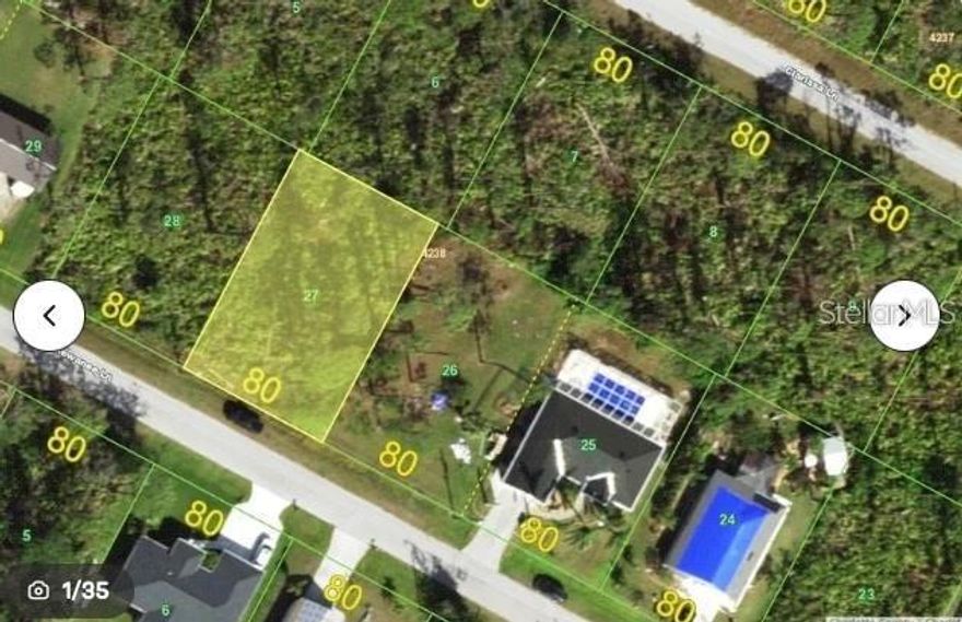 NEARLY QUARTER ACRE SINGLE FAMILY RESIDENTIAL LOT in SOUTH GULF COVE!! CITY WATER and SEWER!! Not in a area requiring Scrub Jay mitigation per the Charlotte County Property Appraiser website 09/19/23-please reconfirm during due diligence. South Gulf Cove boasts a wonderful community of newer homes with a park and a community boat launch for the lots that don't have their own canal adjacent. The canals lead out to Charlotte Harbor and the Gulf beyond. There is a canal lock system in place. THIS LOT IS 14 MILES FROM ENGLEWOOD BEACH!! New construction is everywhere you look and you can be part of the action. Information about local builders is available upon request. Also great for self directed IRA's, 401k's and other investment portfolios.