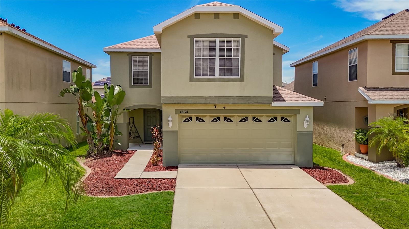 Discover this beautifully maintained two-story home, featuring a brand new roof and everything you desire: 3 bedrooms, 2.5 baths, a bonus loft, and an extended two-car garage. Nestled in the vibrant South Bay Lakes community, this property boasts no CDD fees and low HOA costs. The house is in x500 flood zone and has no history of any flood damage, including last year's storms, but because a small portion of the front yard is in the flood A zone, lenders may require flood insurance.
Curb appeal abounds, with maintenance free lava rock landscaped beds and a spacious covered entry that welcomes you into a tiled foyer, complete with a coat closet and a convenient half bath.
The large open floor plan on the main level is ideal for entertaining. The living room, dining area, and kitchen seamlessly connect, bathed in natural light. Sliding glass doors from the dining area lead to a fenced backyard with lush green grass and a sizable storage shed.
The well-appointed kitchen offers generous storage, featuring a closet pantry, wood cabinets, and stainless steel appliances.
Upstairs, you'll find a versatile loft that separates the primary suite from two additional bedrooms and a second full bath. This loft is perfect for use as a home office, playroom, media center, or gym.
The spacious primary bedroom includes a large walk-in closet and an ensuite bath with dual sinks, a garden tub, a separate shower, and a private water closet. The additional bedrooms are nicely sized and maintain a bright, welcoming atmosphere. Energy-efficient features include a 3-year-old tankless hot water heater and two programmable Nest thermostats.
The washer and dryer, conveniently located just off the kitchen, are included, along with a freestanding freezer in the garage, if desired.
Community amenities include a heated pool with a bathhouse and covered picnic area, a basketball court, and a scenic lake filled with native wildlife.
Enjoy quick access to I-75, US-41, and US-301, with shopping and a variety of dining and entertainment options just minutes away.
Contact us to schedule your viewing today!