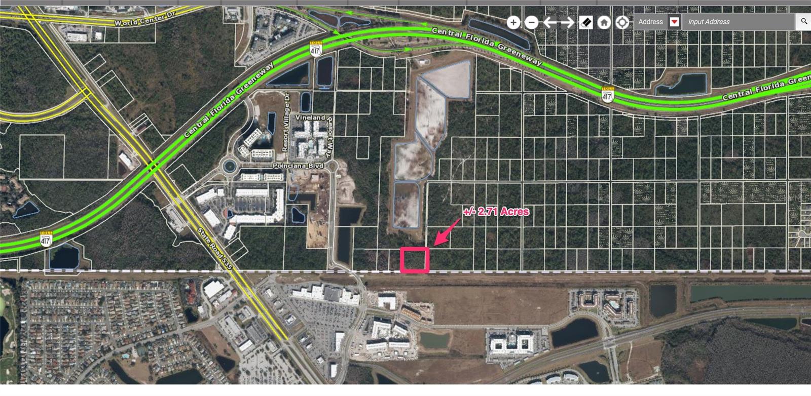 Commercial opportunity awaits! This 2.71+/- acre site is prime for development with an assembly of 80+ acres. Located right off of Central Florida Greeneway and Lake Buena Vista this property is surrounded by tons of development potential from mixed-use to multi-family development. With endless development opportunities, this parcel holds the potential to open a treasure to the surrounding parcels. Adjacent parcels are available. Subject to zoning and city approvals